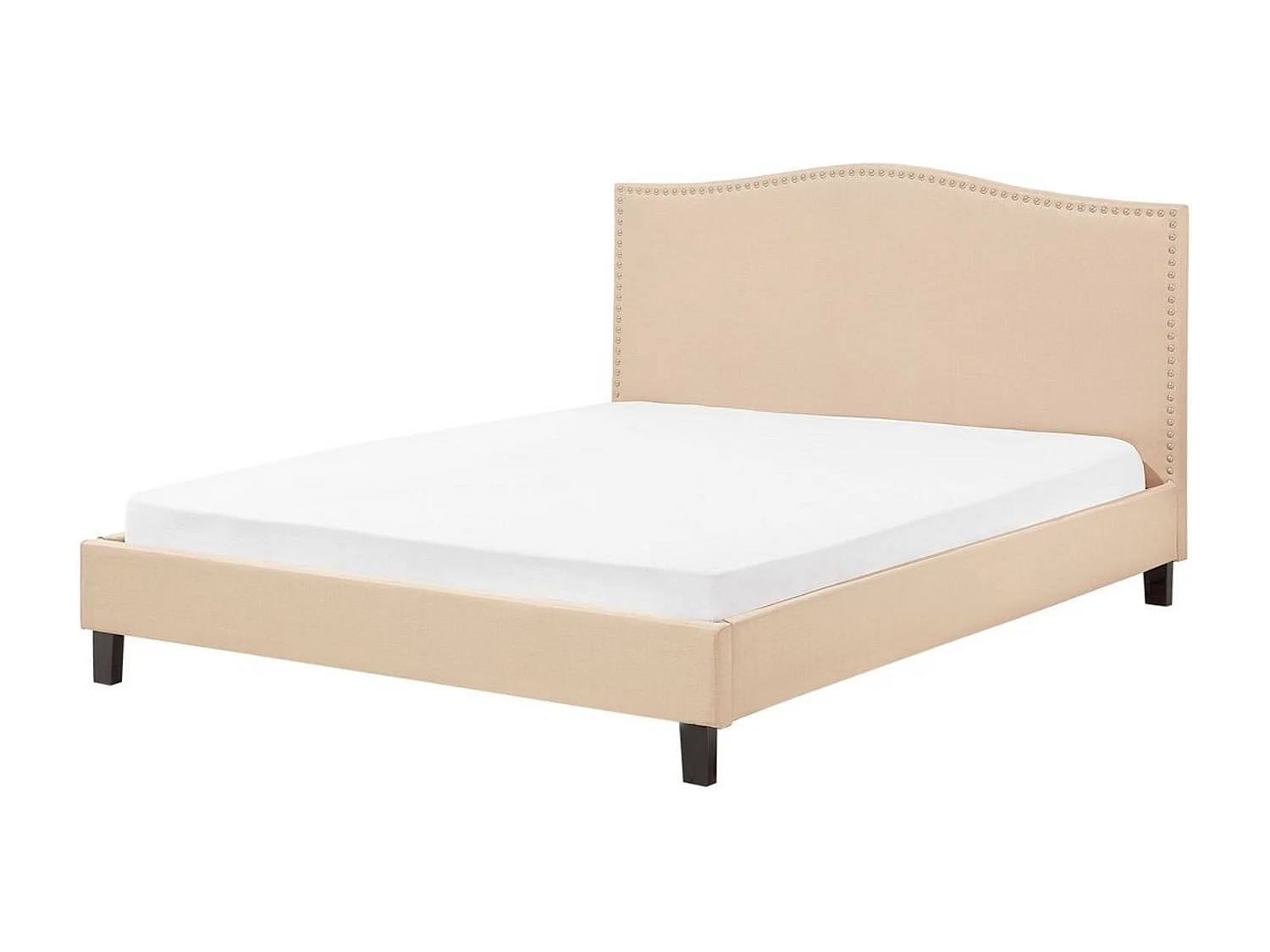 Lit avec sommier Tissu MONTPELLIER 180 x 200 cm Beige
