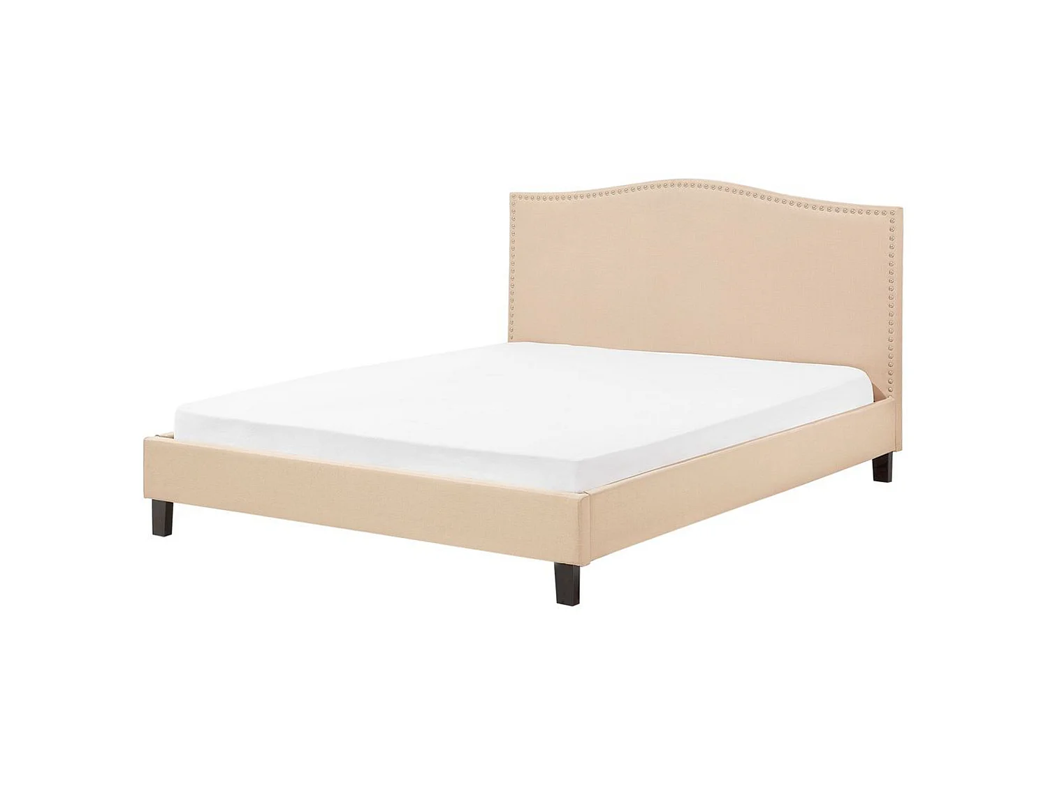 Lit avec sommier Tissu MONTPELLIER 180 x 200 cm Beige