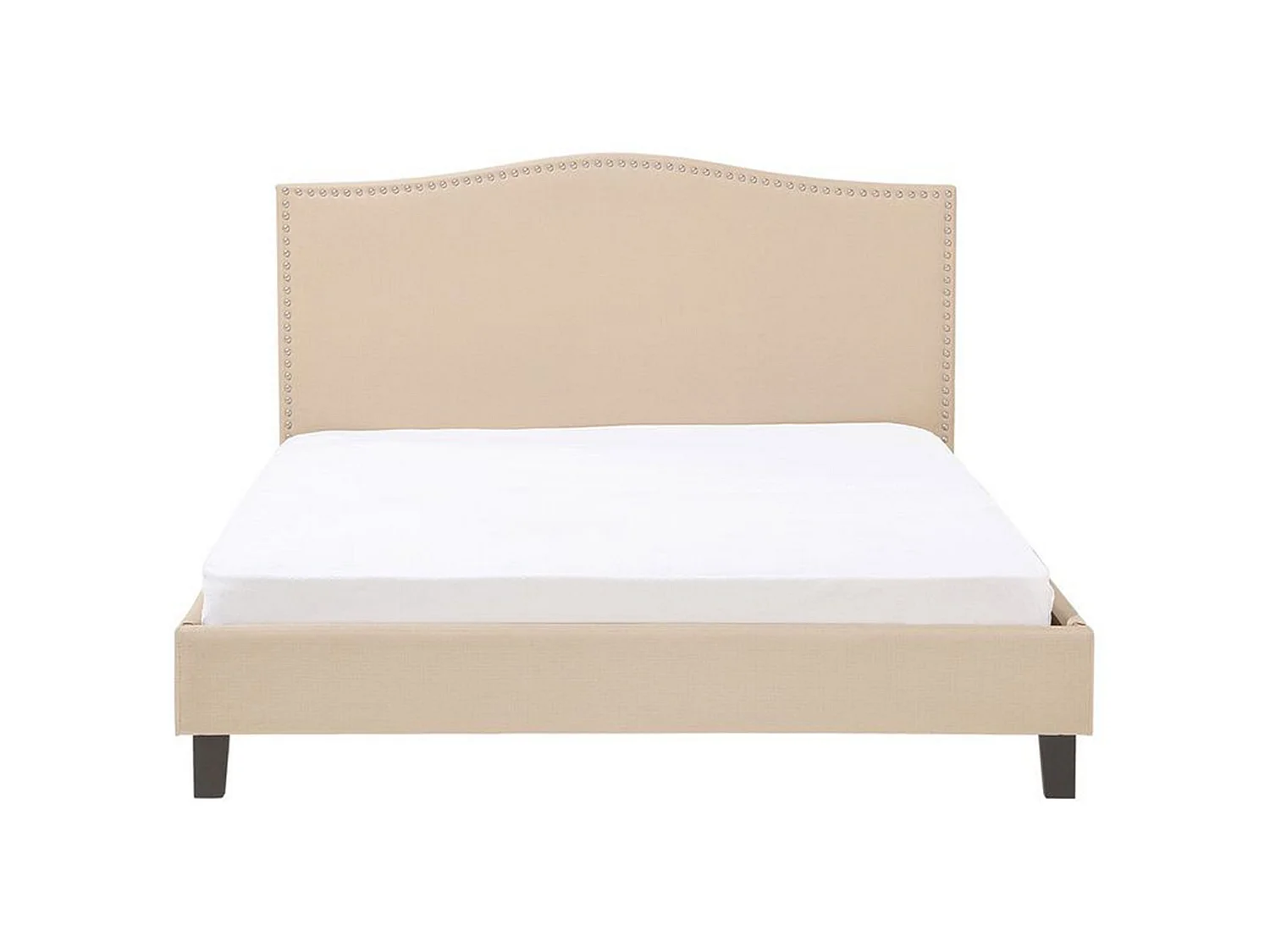 Lit avec sommier Tissu MONTPELLIER 180 x 200 cm Beige