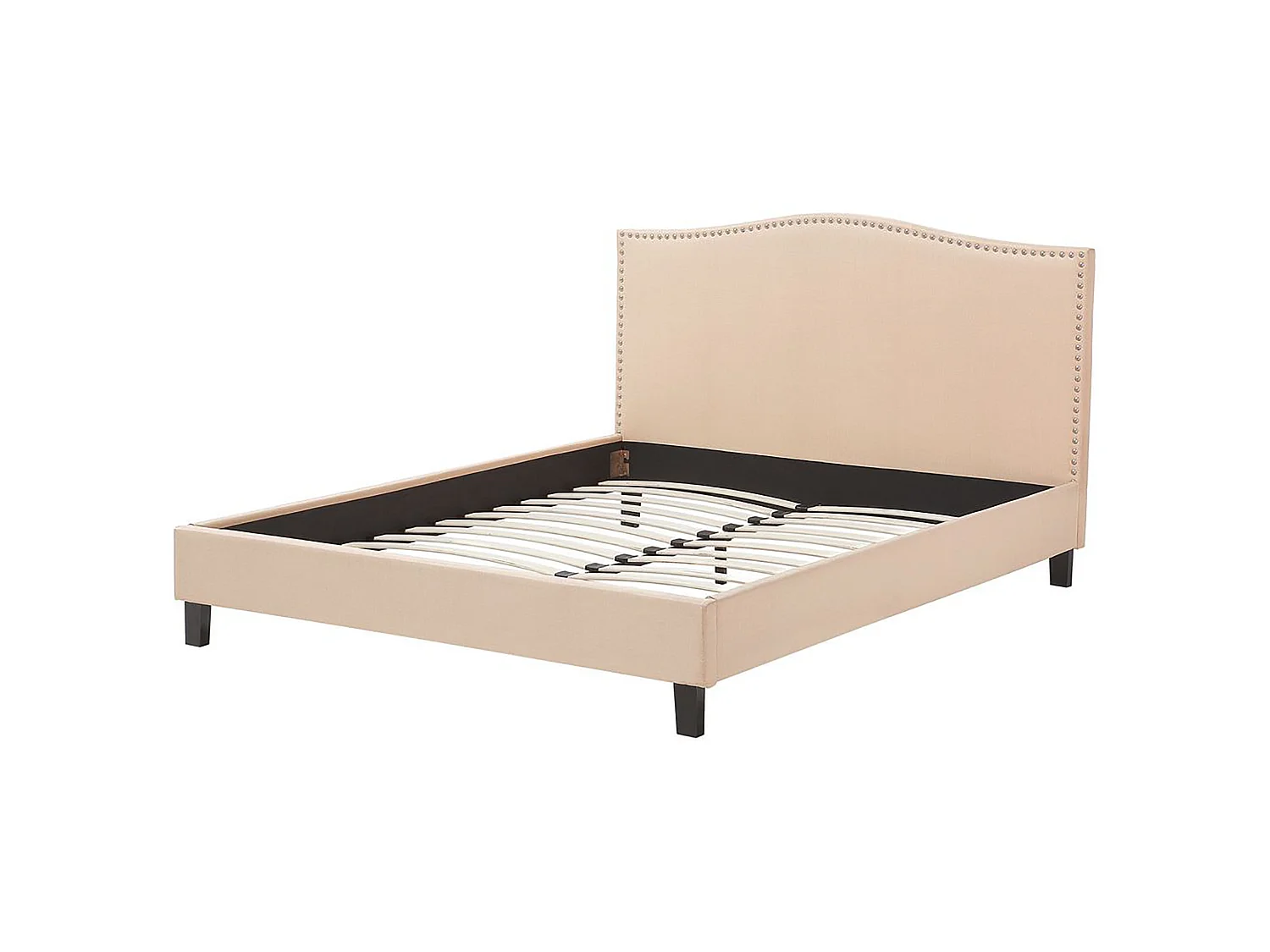 Lit avec sommier Tissu MONTPELLIER 180 x 200 cm Beige