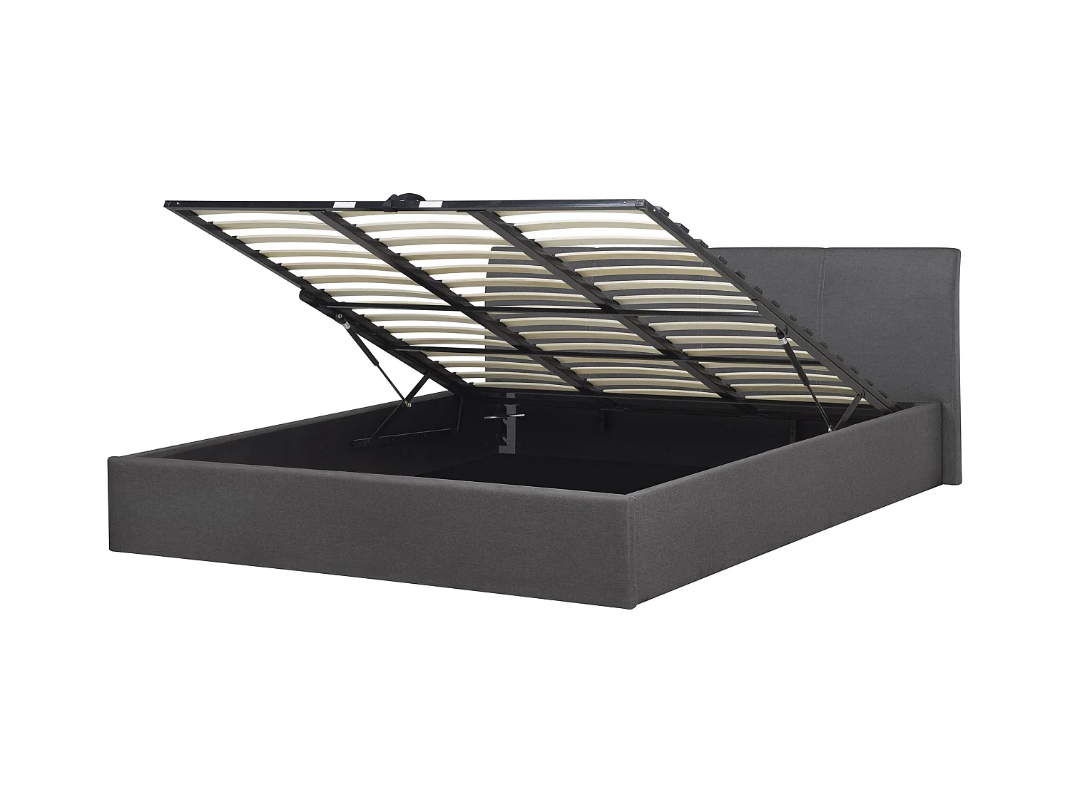 Cama con almacenaje Tela ORBEY 180 x 200 cm Gris