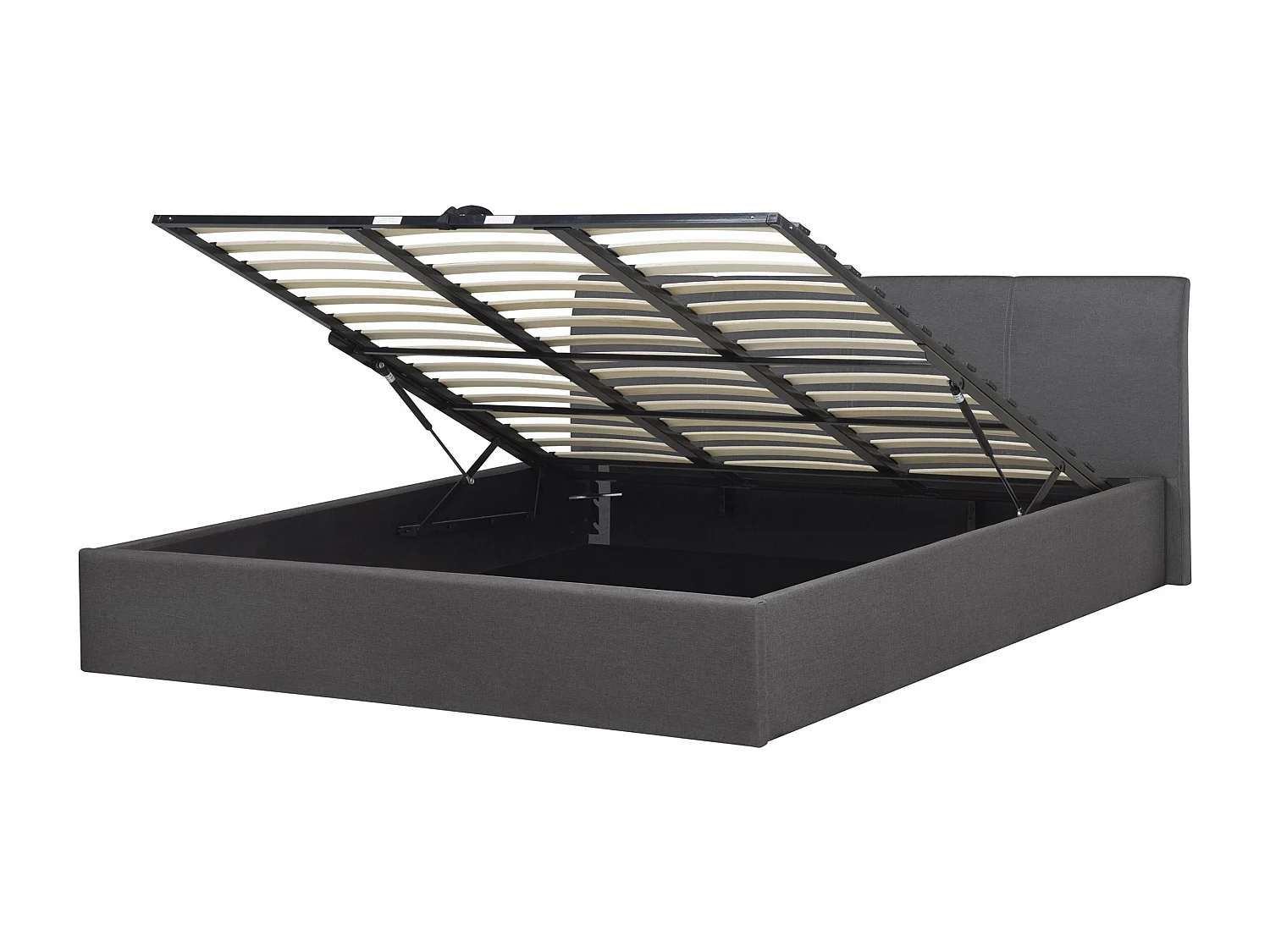 Cama con almacenaje Tela ORBEY 180 x 200 cm Gris