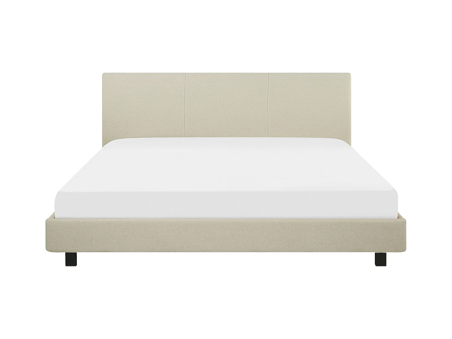 Lit avec sommier Tissu ALBI 180 x 200 cm Beige