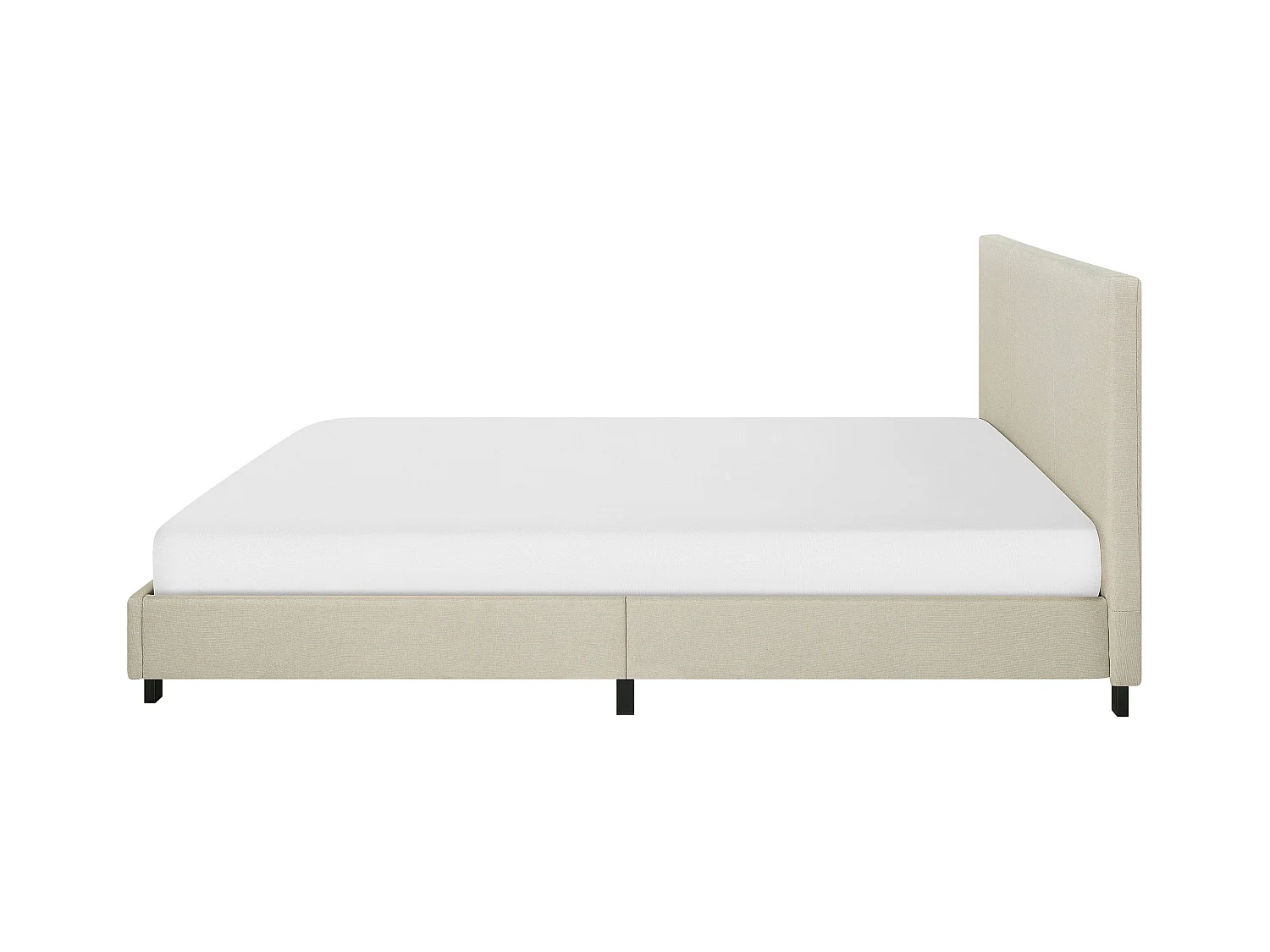 Lit avec sommier Tissu ALBI 180 x 200 cm Beige