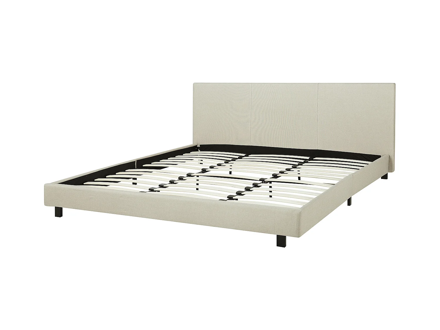 Lit avec sommier Tissu ALBI 180 x 200 cm Beige