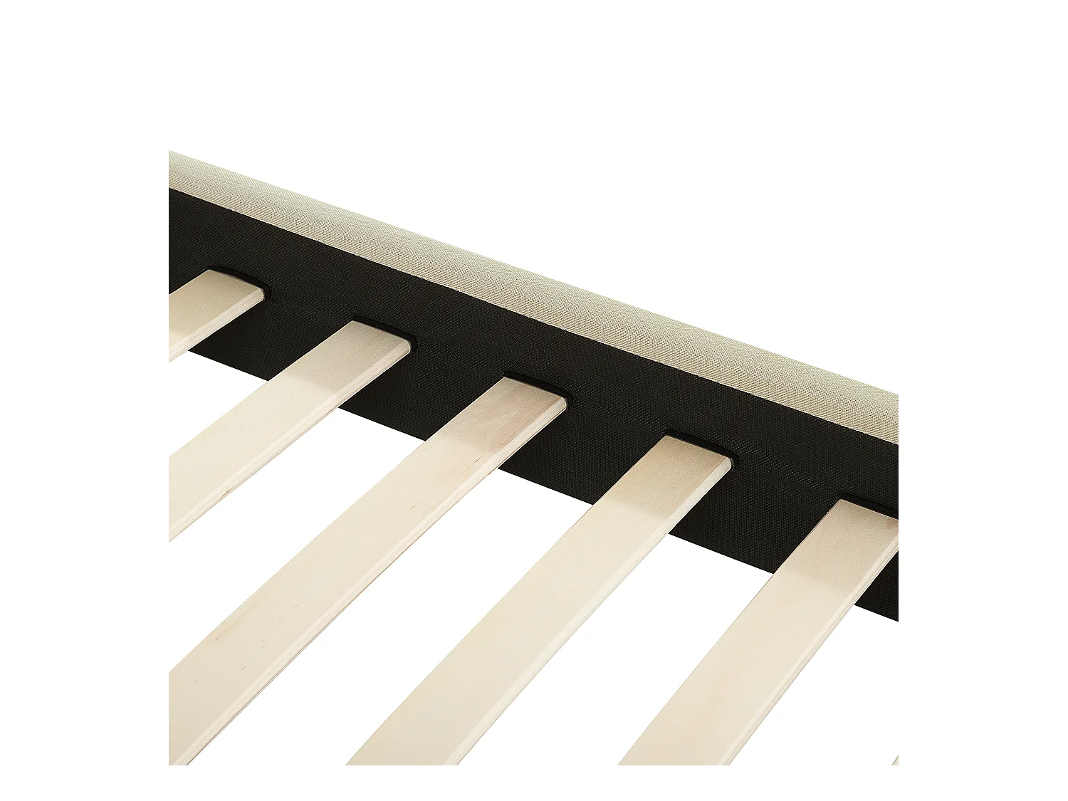 Lit avec sommier Tissu ALBI 180 x 200 cm Beige