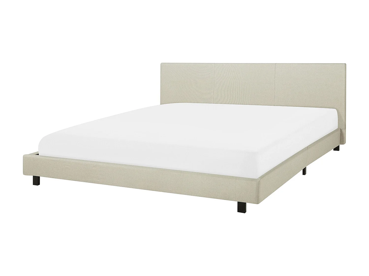 Lit avec sommier Tissu ALBI 180 x 200 cm Beige
