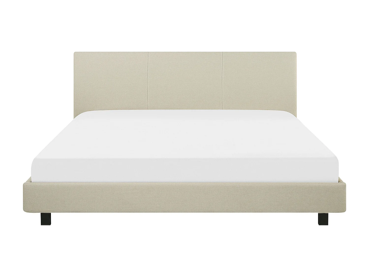 Lit avec sommier Tissu ALBI 180 x 200 cm Beige