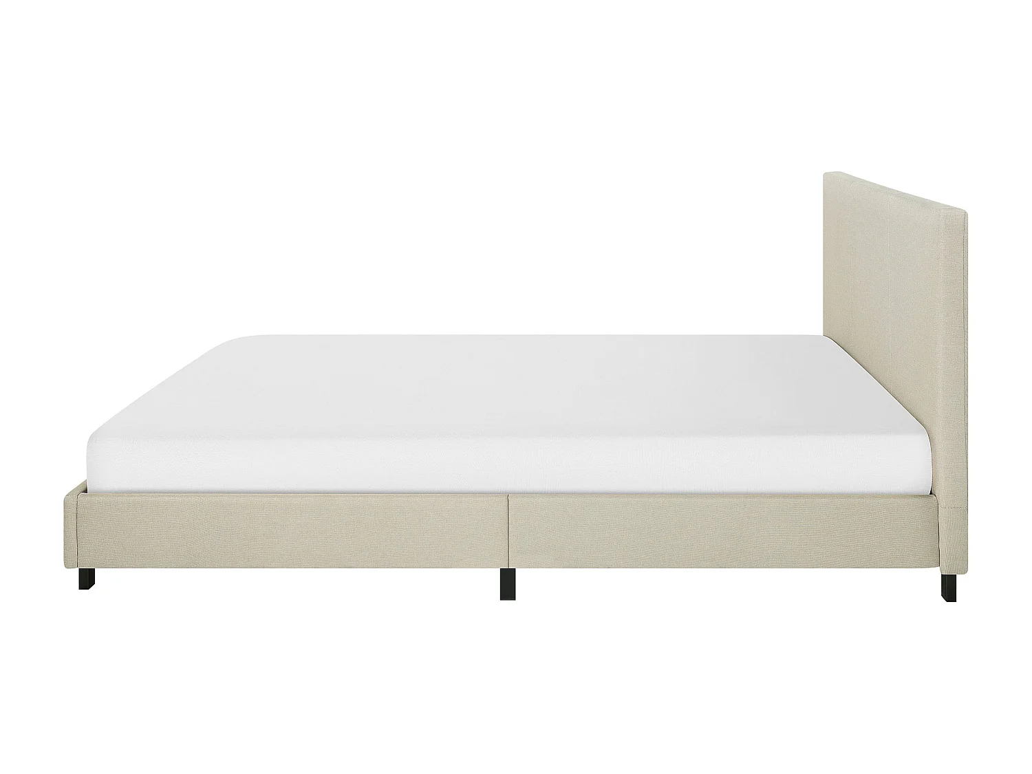 Lit avec sommier Tissu ALBI 180 x 200 cm Beige