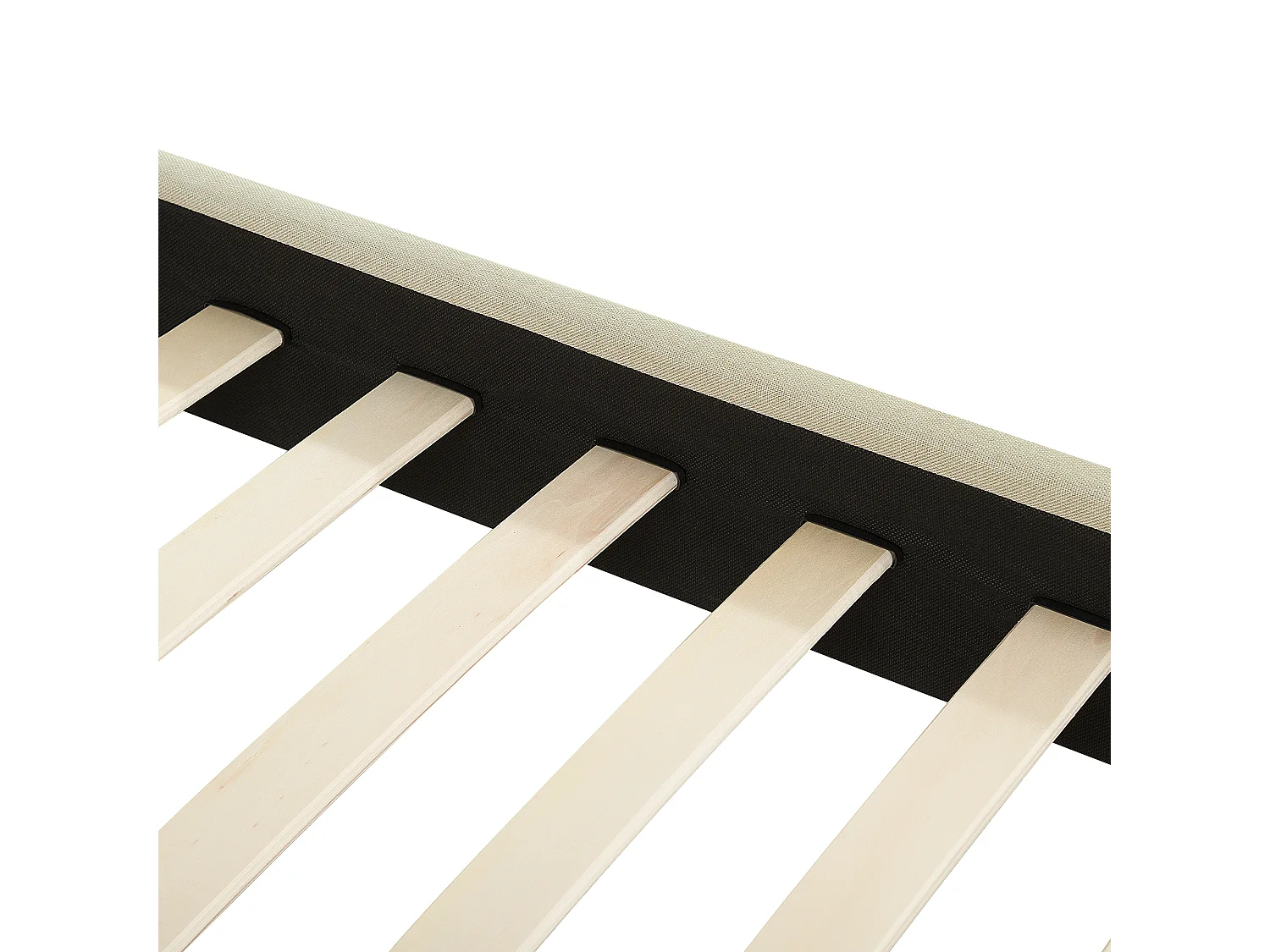 Lit avec sommier Tissu ALBI 180 x 200 cm Beige
