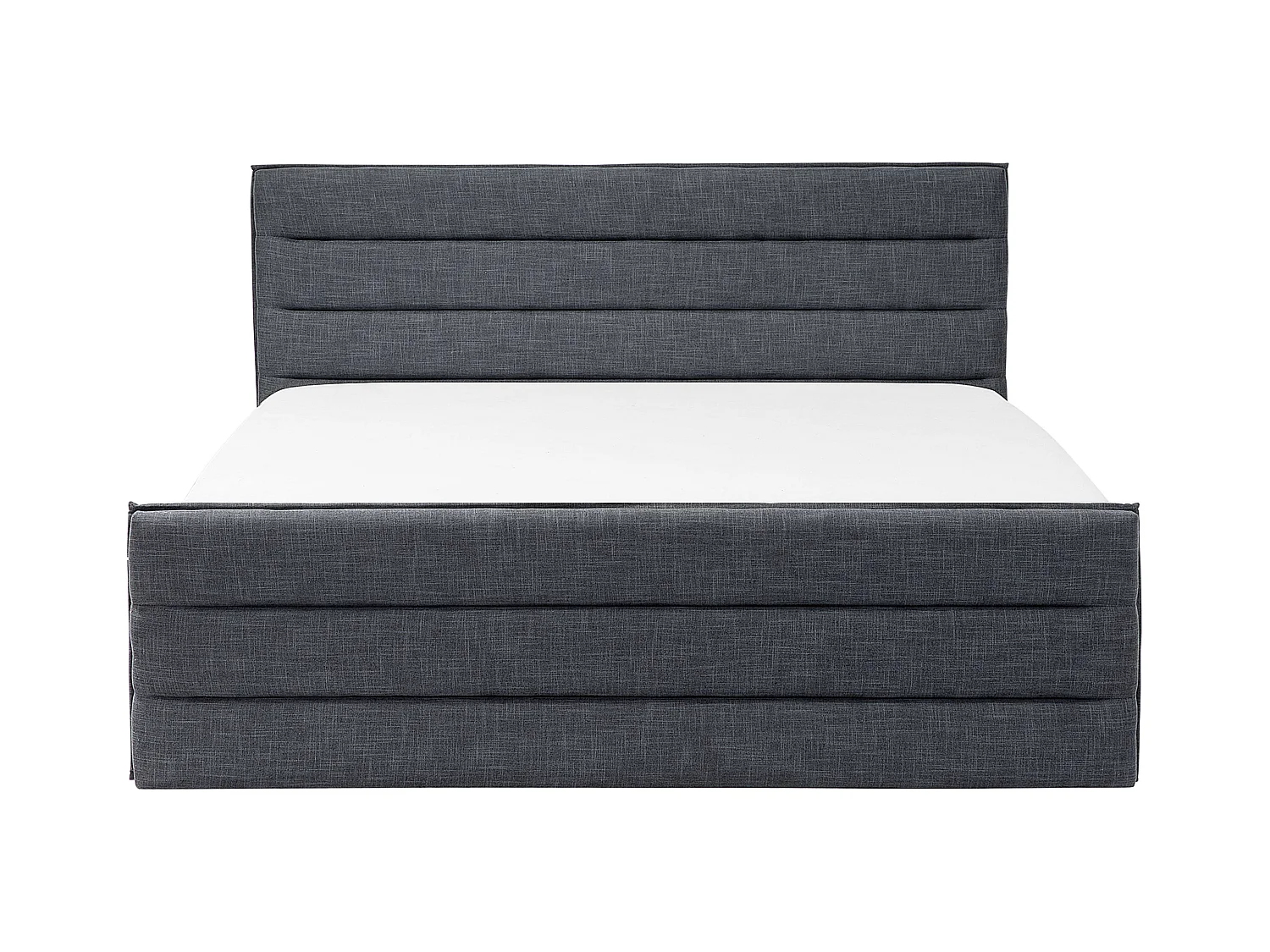 Bed Stof VALBONNE 180 x 200 cm Donkergrijs