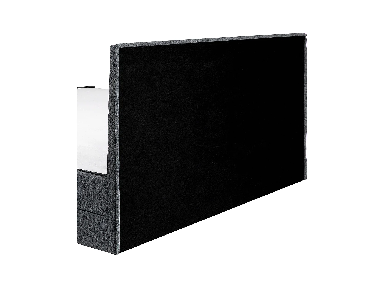 Bed Stof VALBONNE 180 x 200 cm Donkergrijs