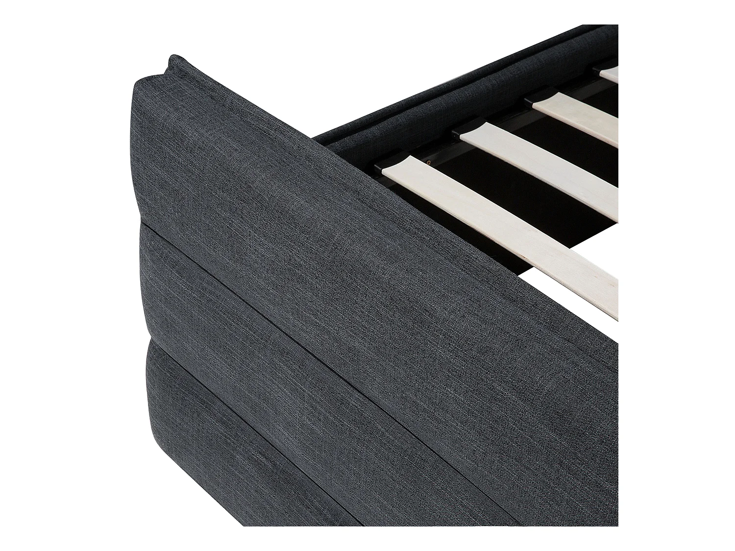 Bed Stof VALBONNE 180 x 200 cm Donkergrijs