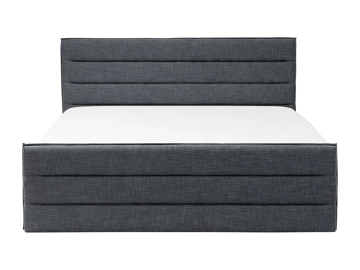 Lit avec sommier Tissu VALBONNE 180 x 200 cm Gris foncé