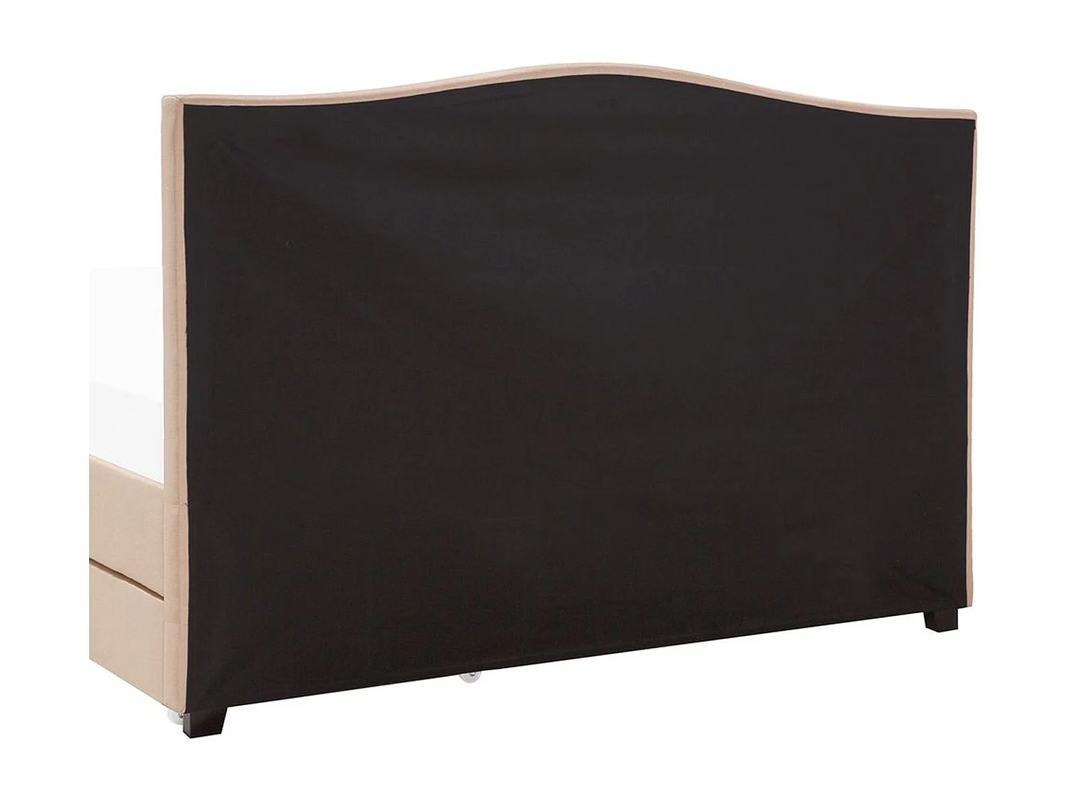 Lit avec tiroirs de rangement Tissu MONTPELLIER 160 x 200 cm Beige