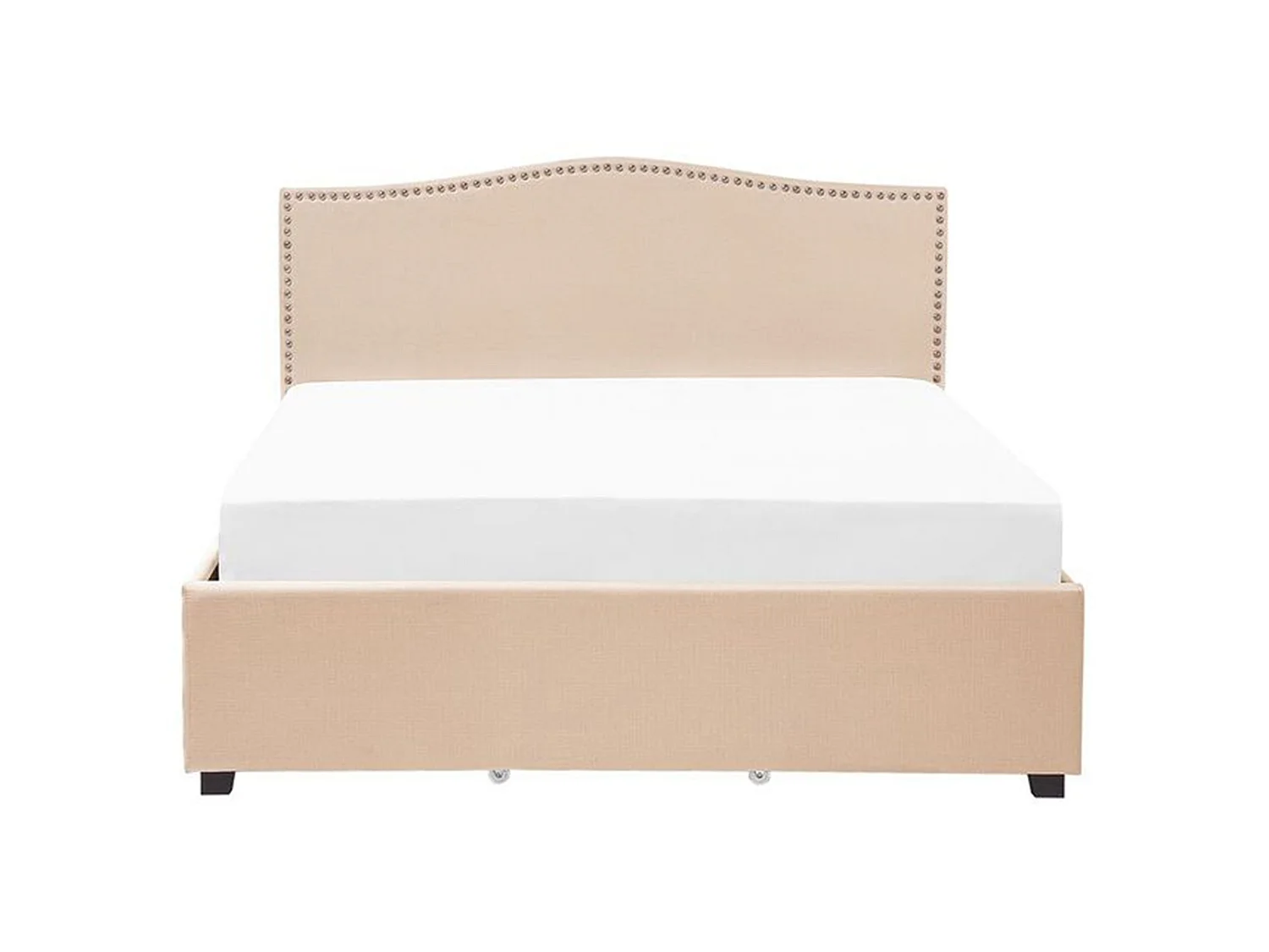 Bett mit Schubladen Stoff MONTPELLIER 160 x 200 cm Beige