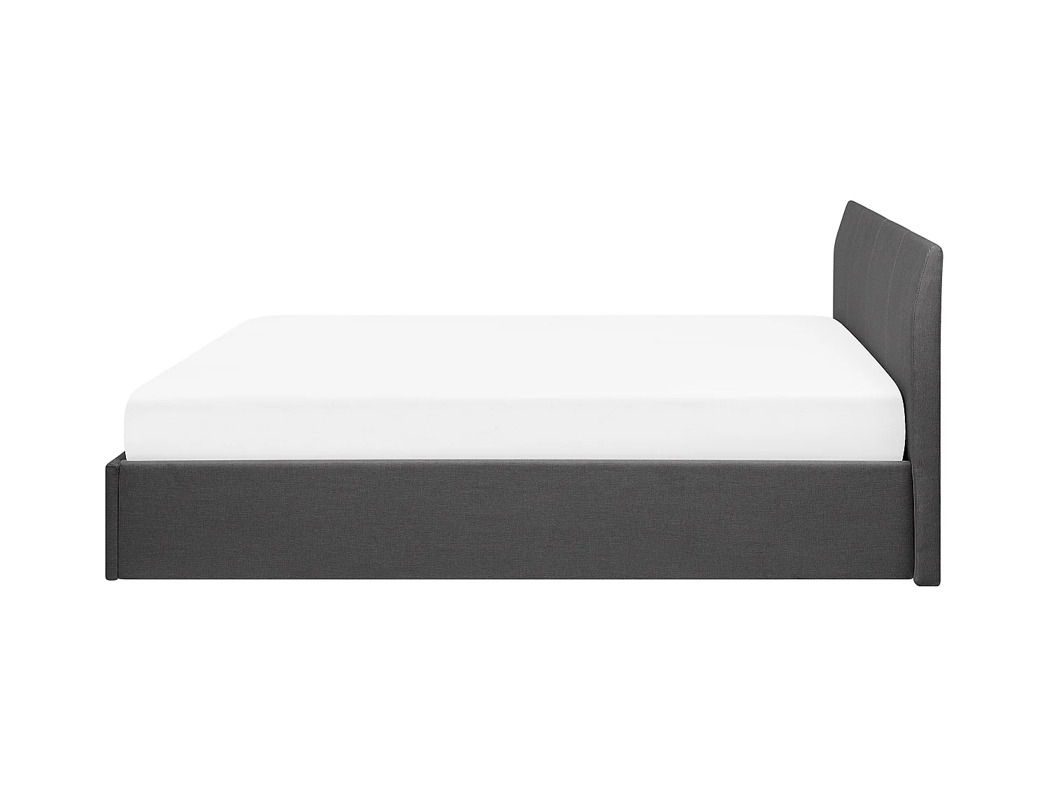 Letto con ottomano Tessuto ORBEY 160 x 200 cm Grigio