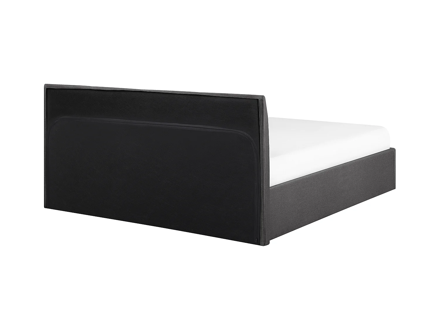 Letto con ottomano Tessuto ORBEY 160 x 200 cm Grigio