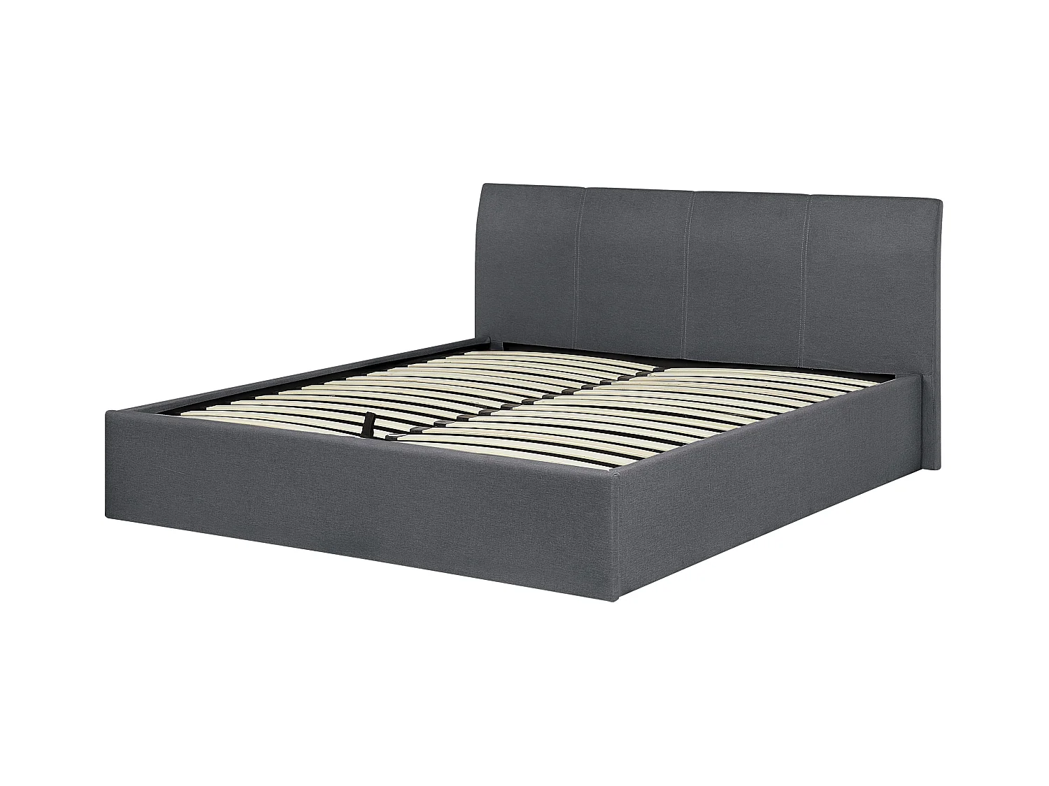 Letto con ottomano Tessuto ORBEY 160 x 200 cm Grigio