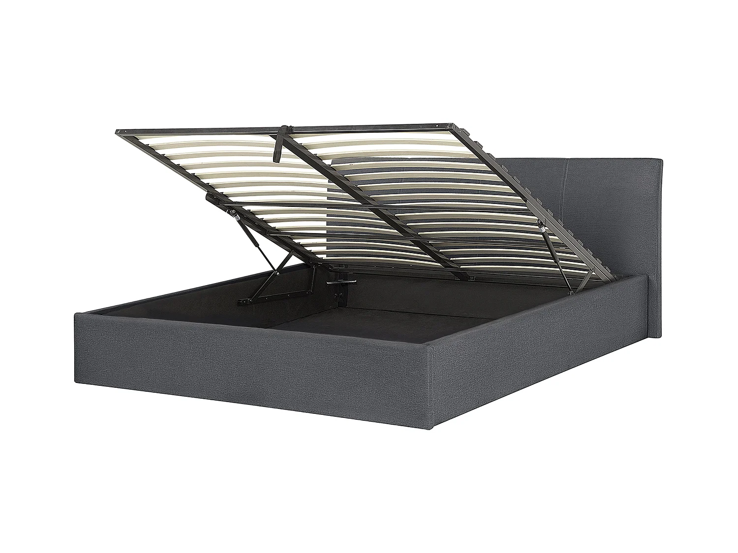 Bed met opbergruimte Stof ORBEY 160 x 200 cm Grijs