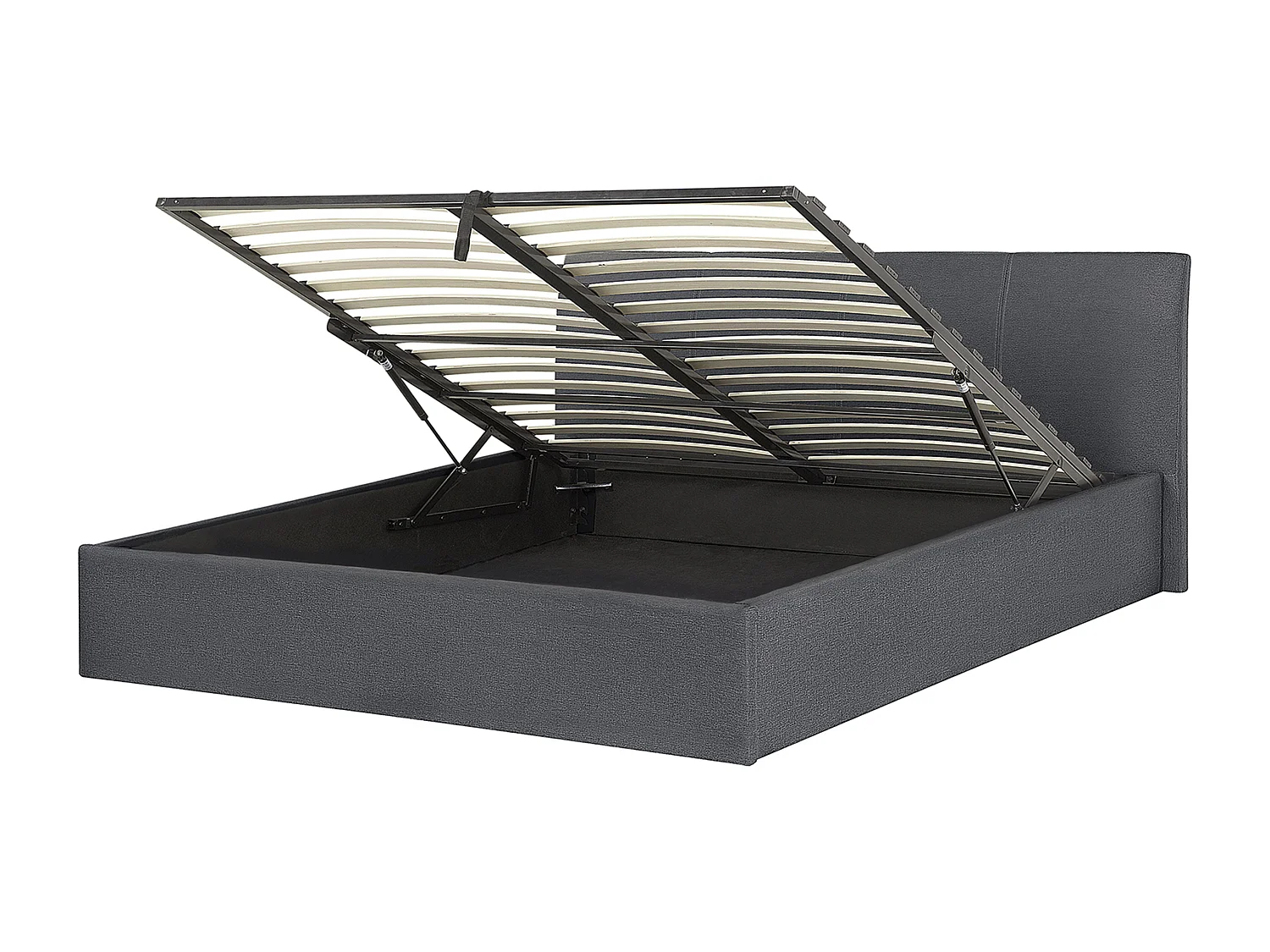 Cama baú Tecido ORBEY 160 x 200 cm Cinzento