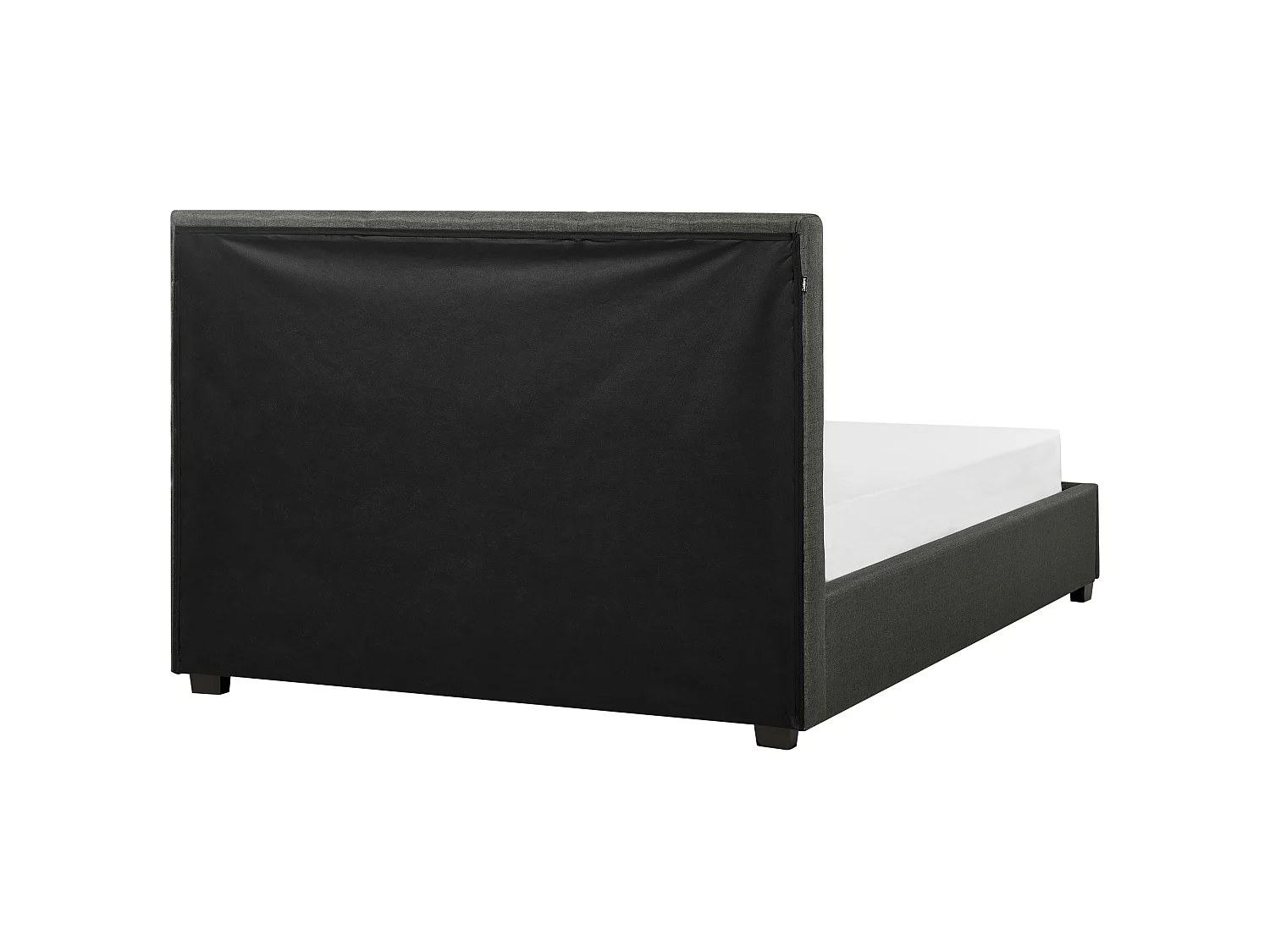 Bed met opbergladen Stof LA ROCHELLE 140 x 200 cm Donkergrijs