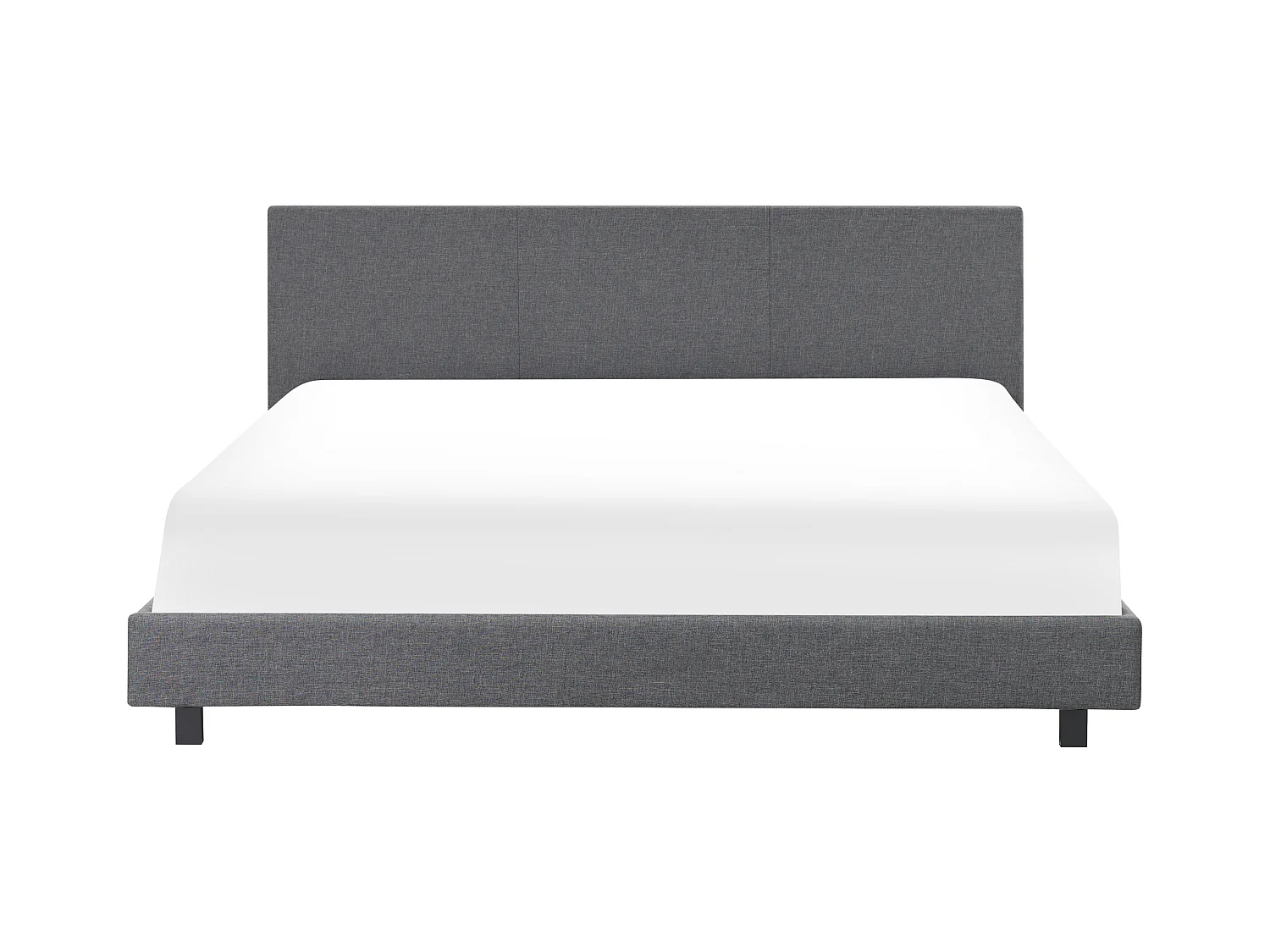 Lit avec sommier Tissu ALBI 180 x 200 cm Gris