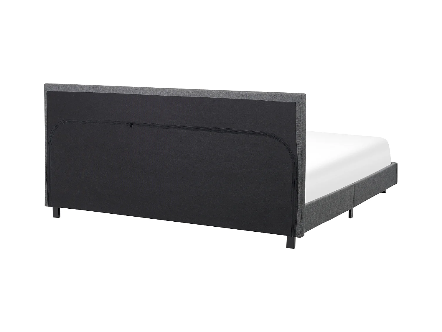 Lit avec sommier Tissu ALBI 180 x 200 cm Gris