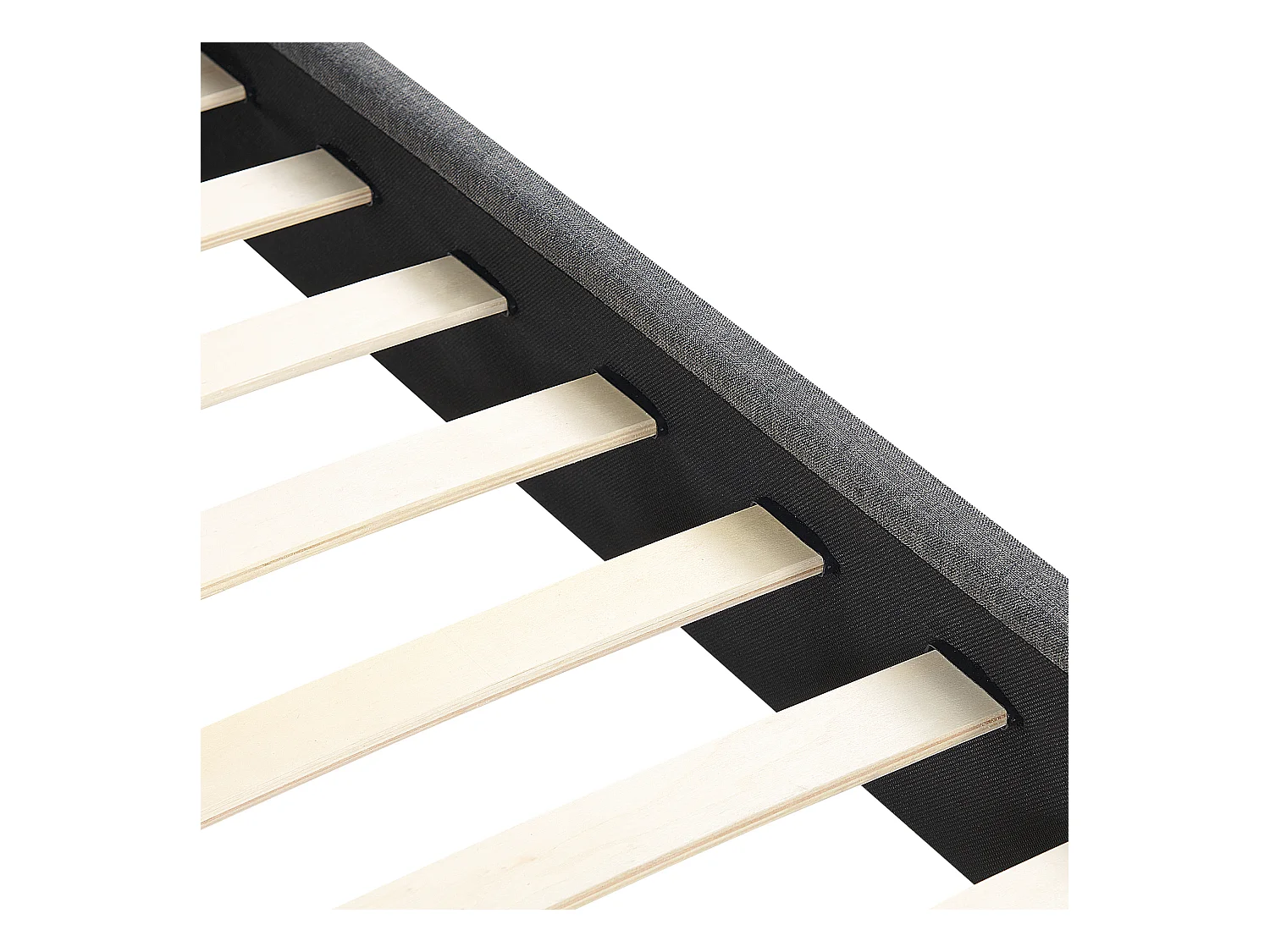 Lit avec sommier Tissu ALBI 180 x 200 cm Gris