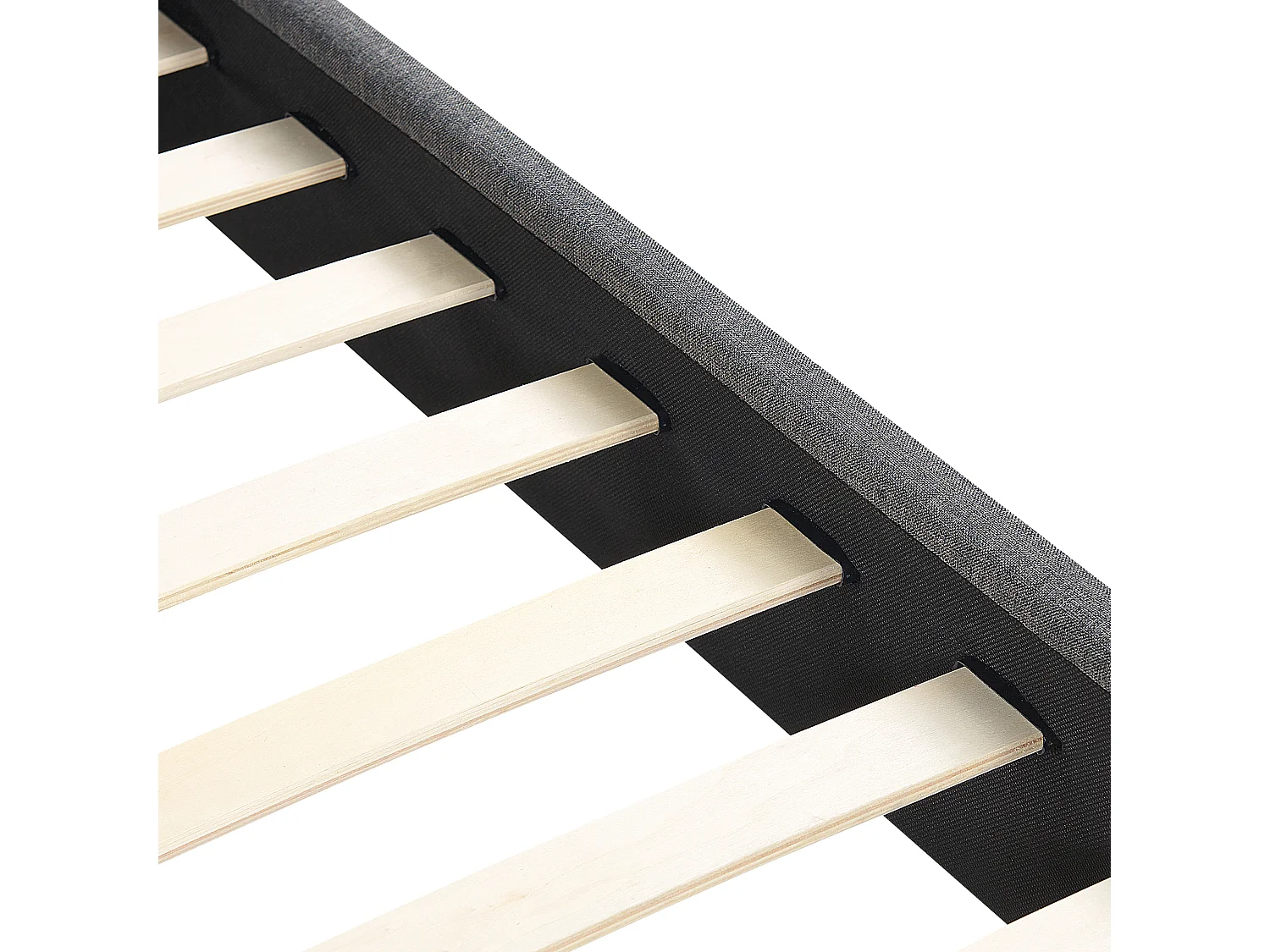 Lit avec sommier Tissu ALBI 180 x 200 cm Gris