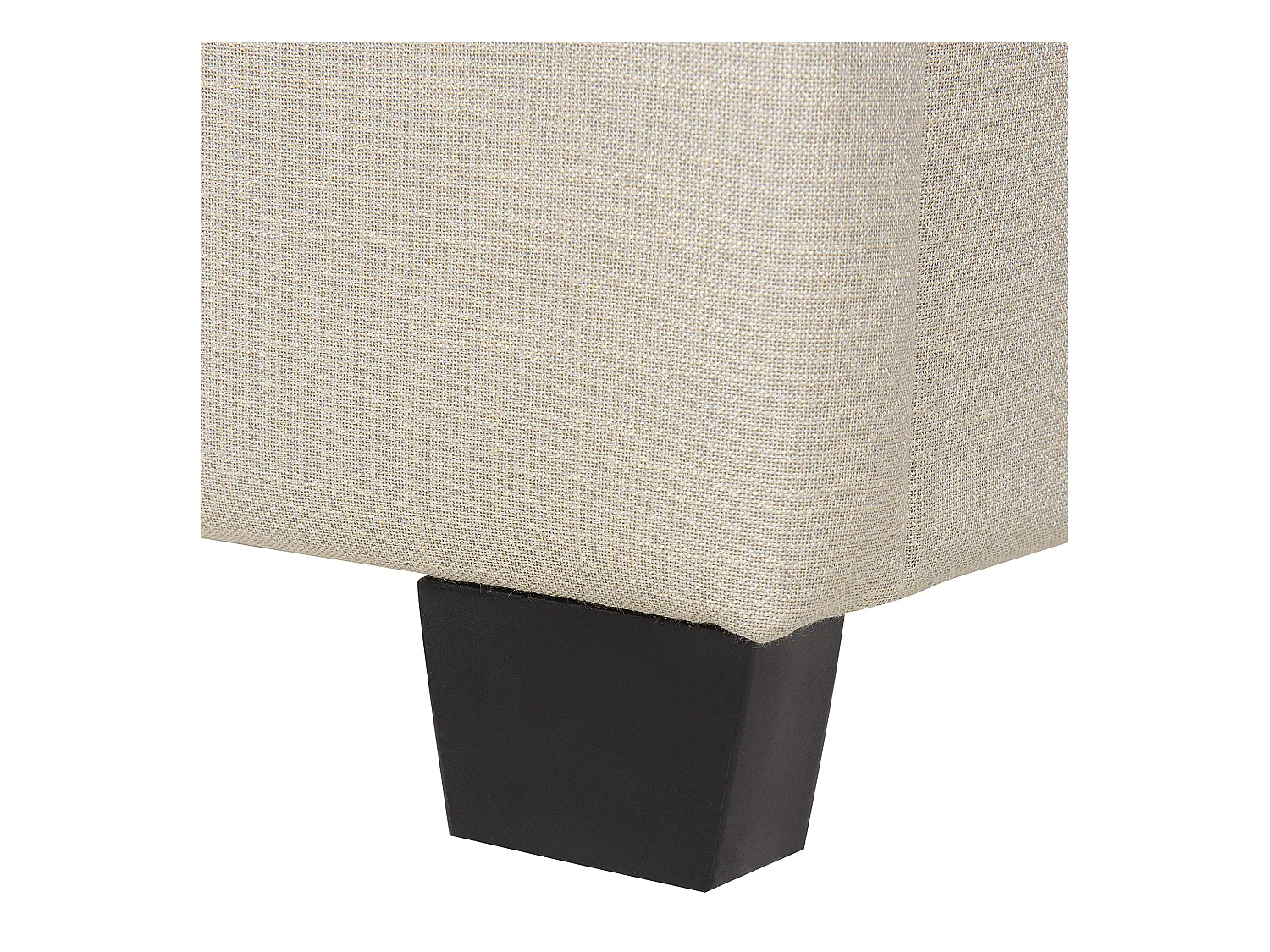 Lit avec sommier Tissu BELFORT 140 x 200 cm Beige clair