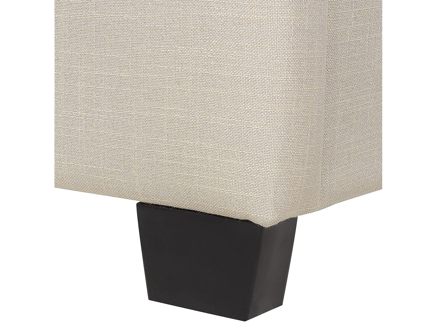 Lit avec sommier Tissu BELFORT 140 x 200 cm Beige clair