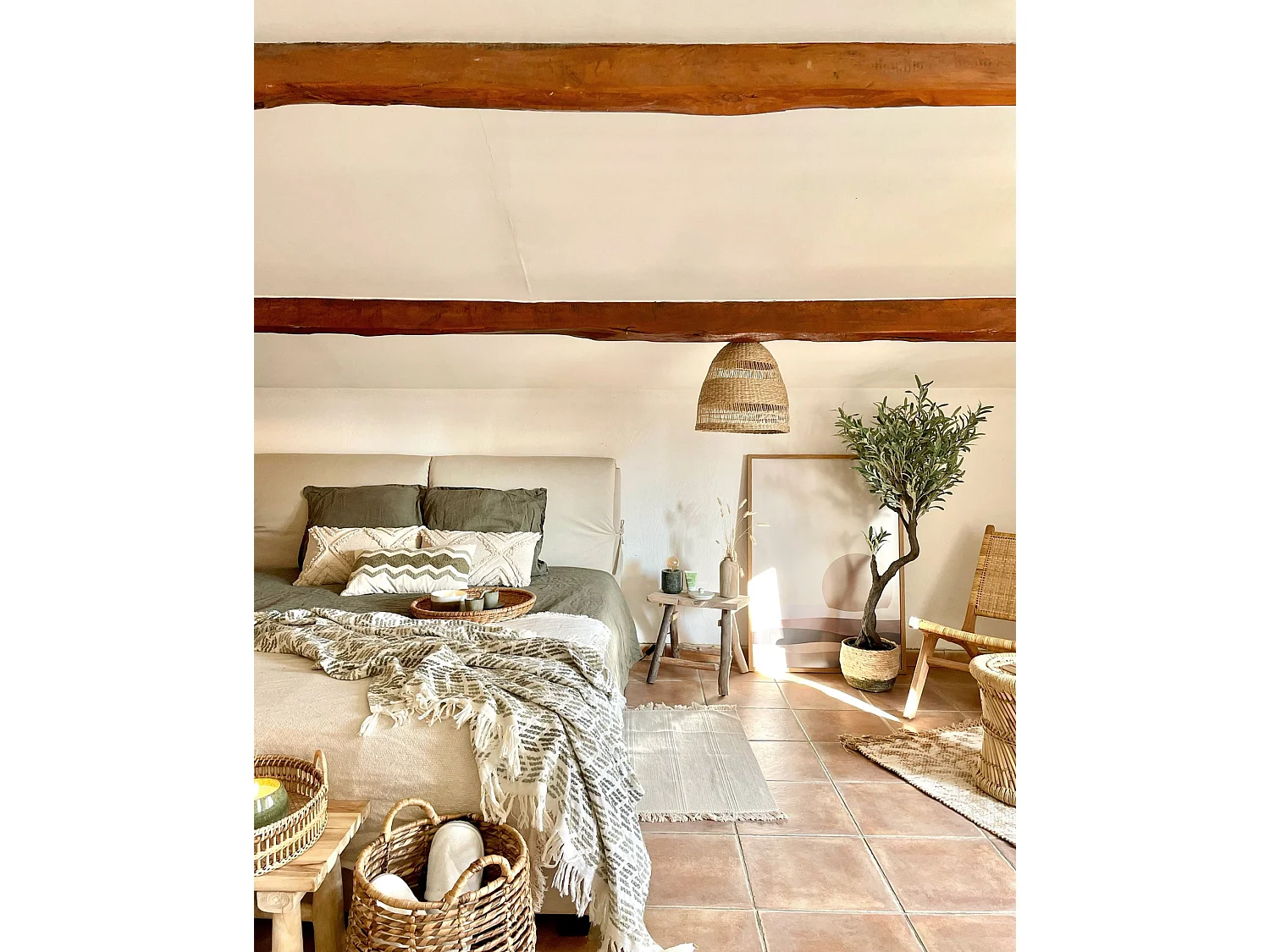 Lit avec sommier Tissu BELFORT 140 x 200 cm Beige clair