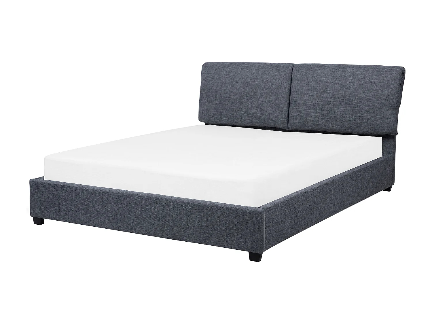 Lit avec sommier Tissu BELFORT 180 x 200 cm Gris foncé