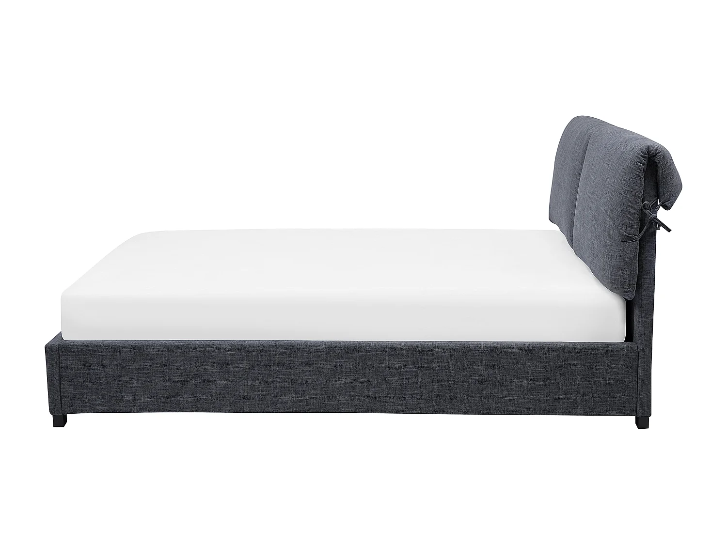 Lit avec sommier Tissu BELFORT 180 x 200 cm Gris foncé