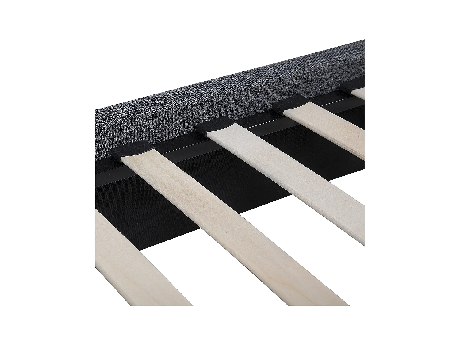 Designer Polsterbett grau 180 x 200 cm Stoffbett Doppelbett Belfort