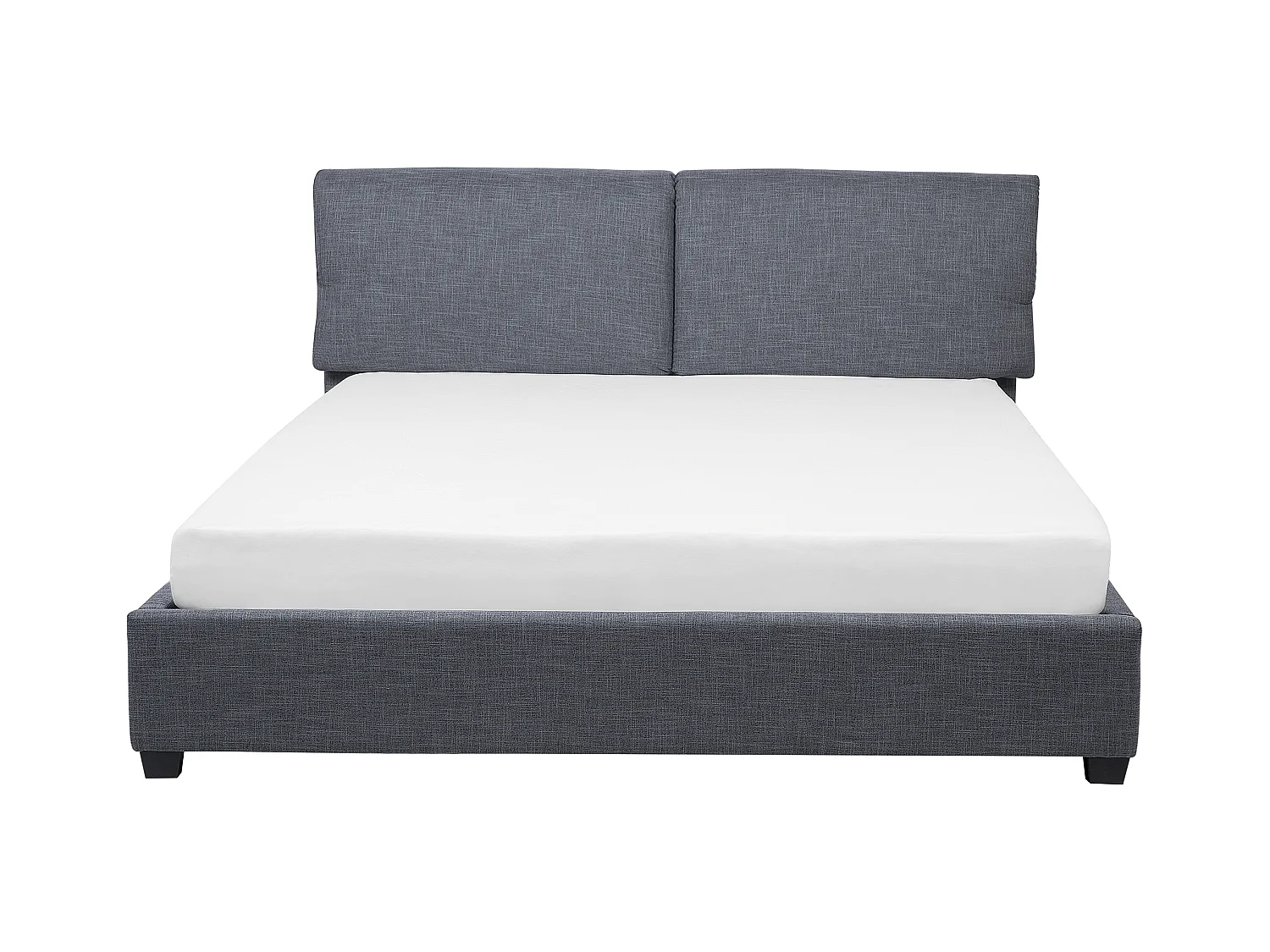 Designer Polsterbett grau 180 x 200 cm Stoffbett Doppelbett Belfort