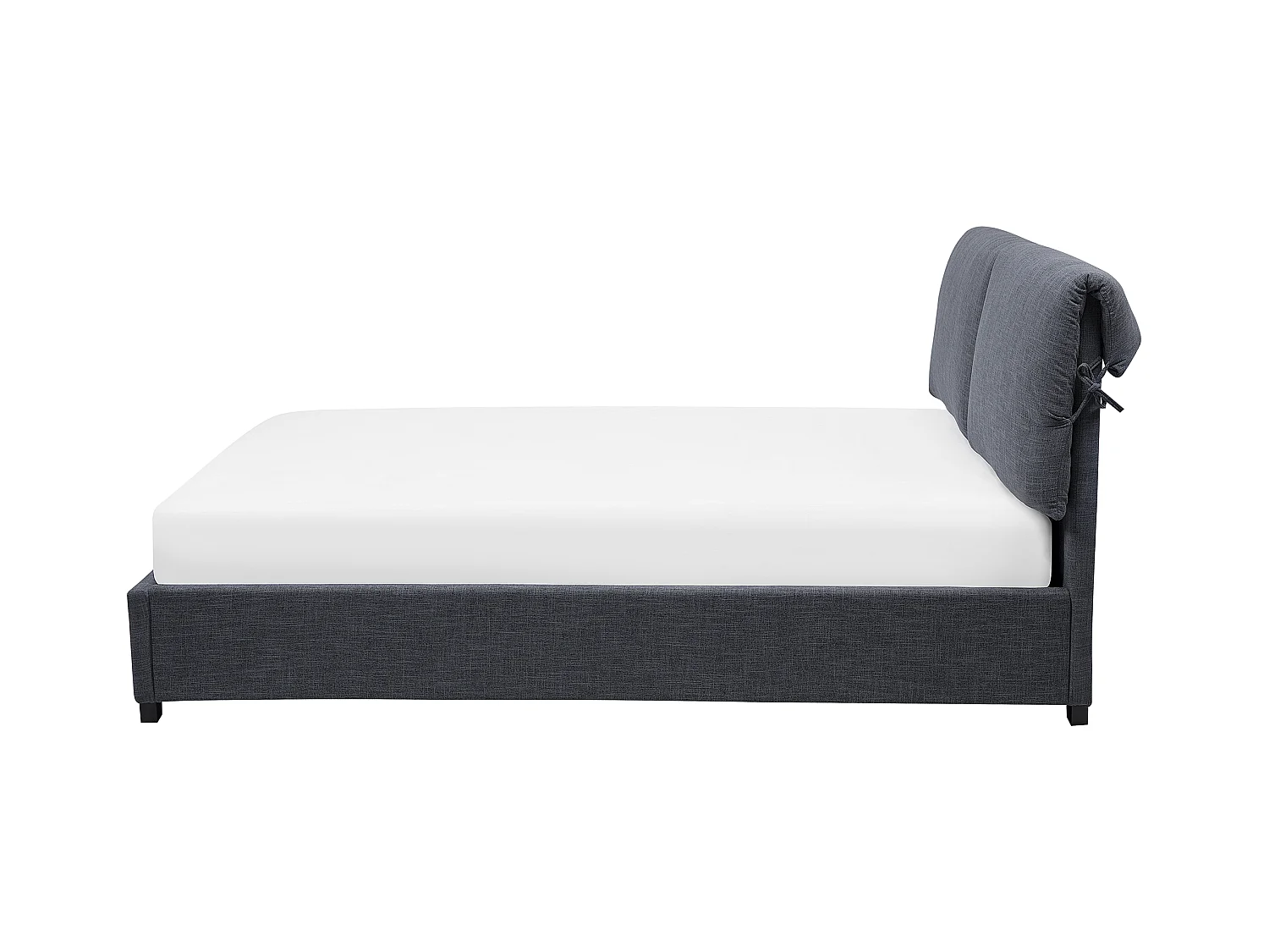 Designer Polsterbett grau 180 x 200 cm Stoffbett Doppelbett Belfort