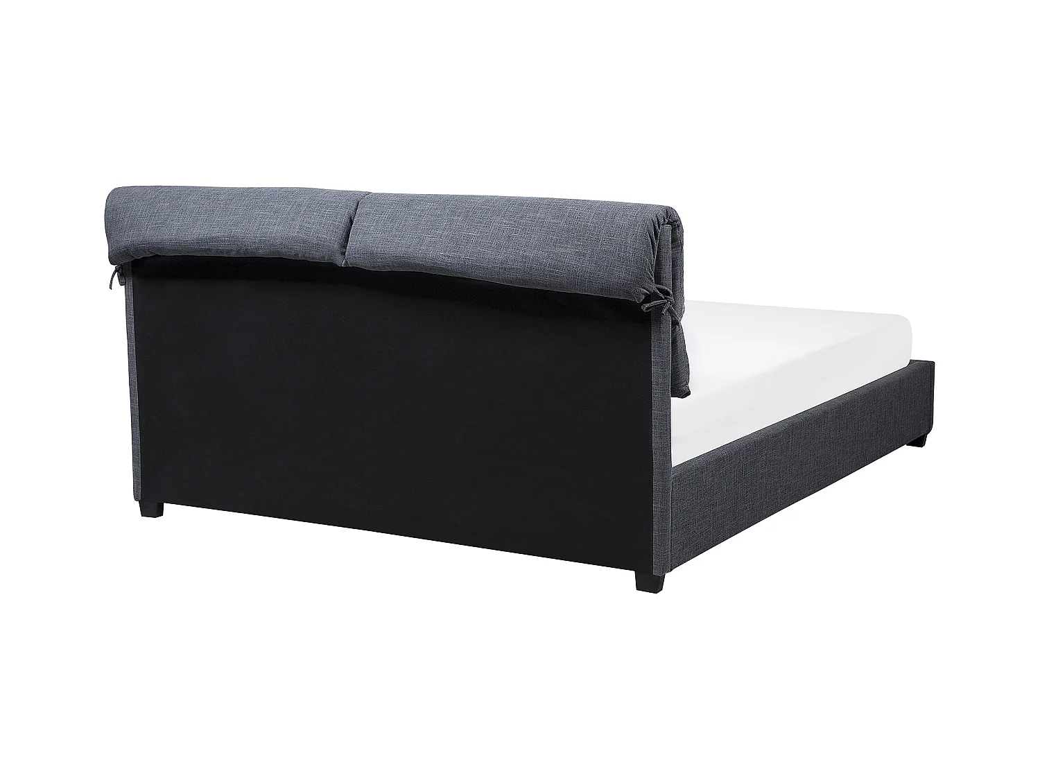 Designer Polsterbett grau 180 x 200 cm Stoffbett Doppelbett Belfort