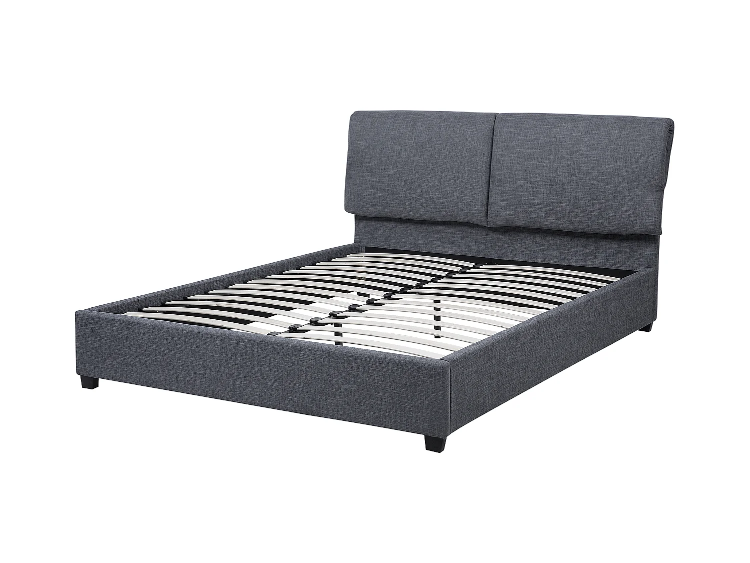 Designer Polsterbett grau 180 x 200 cm Stoffbett Doppelbett Belfort