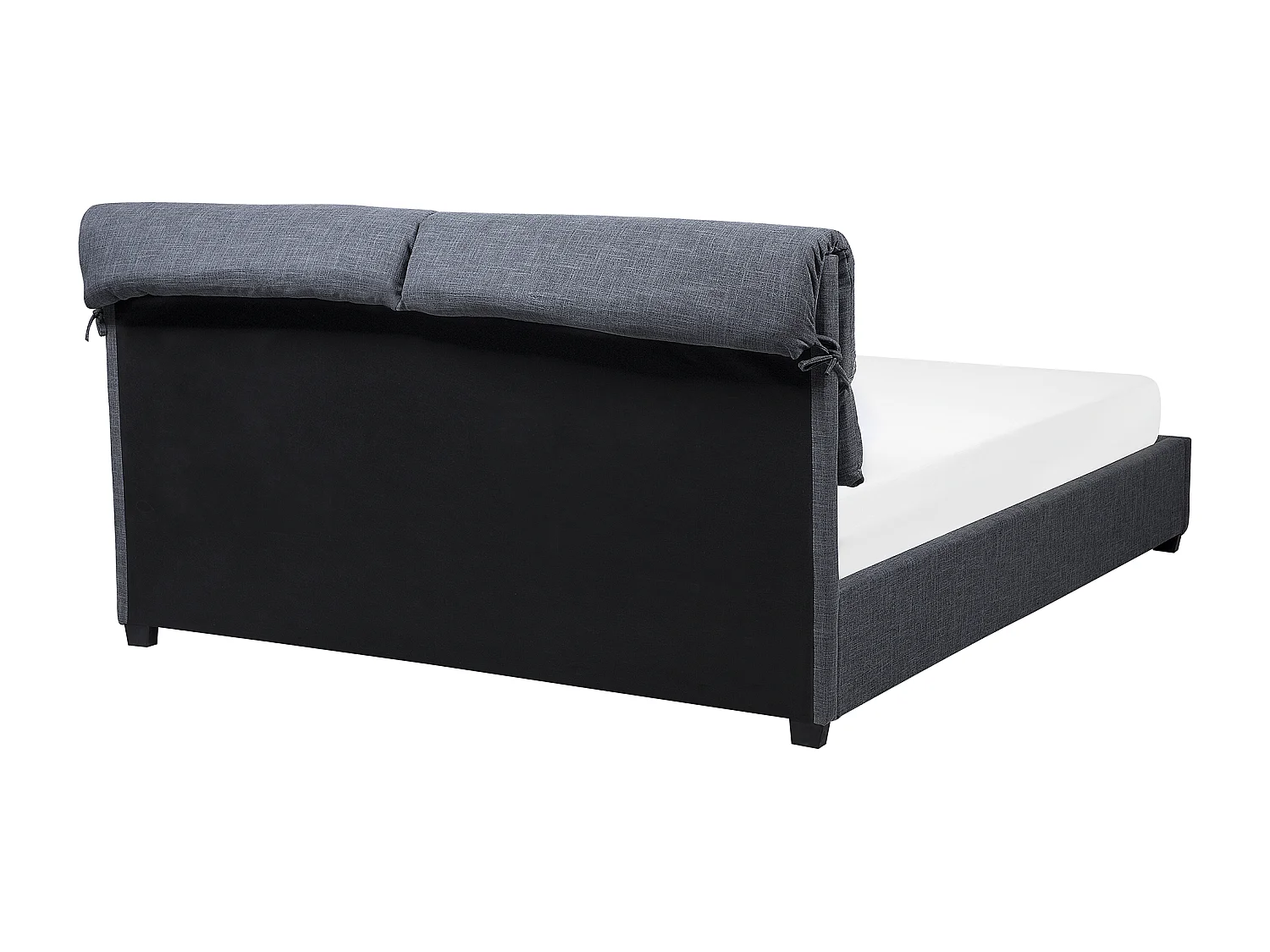Lit avec sommier Tissu BELFORT 180 x 200 cm Gris foncé