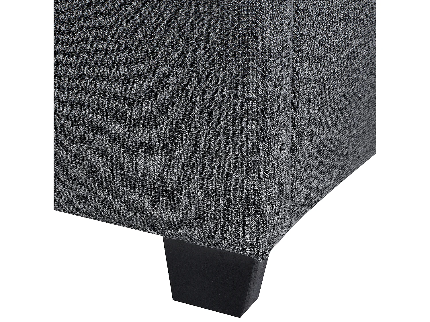 Lit avec sommier Tissu BELFORT 180 x 200 cm Gris foncé