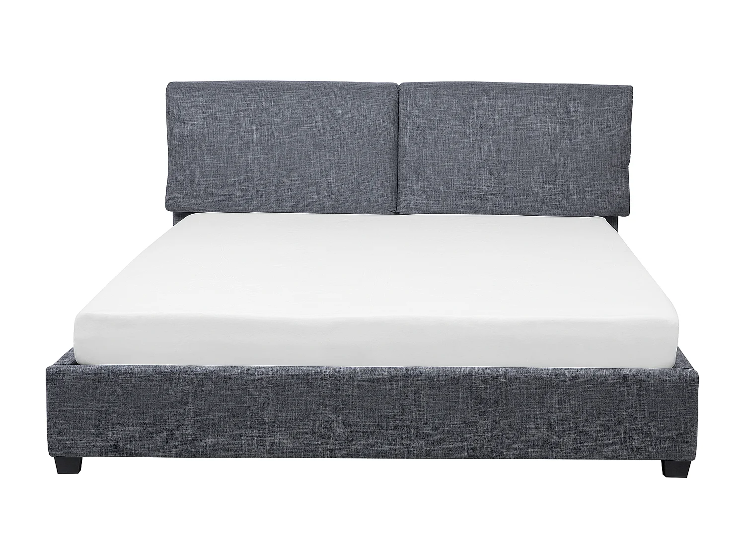 Lit avec sommier Tissu BELFORT 180 x 200 cm Gris foncé