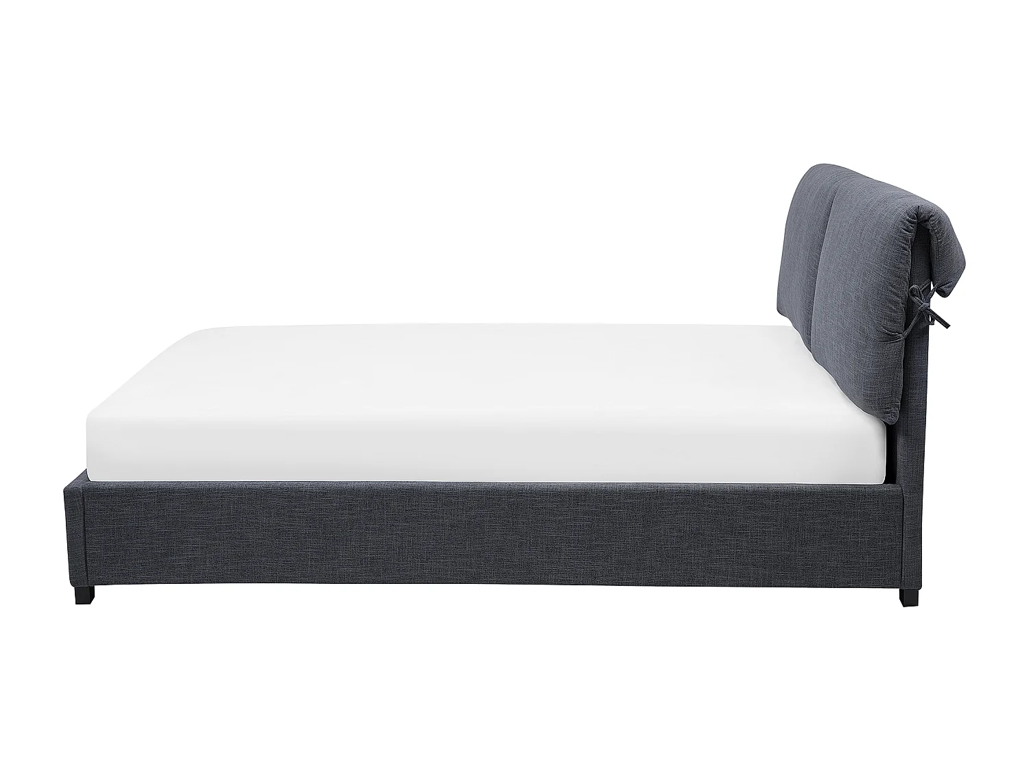 Lit avec sommier Tissu BELFORT 180 x 200 cm Gris foncé