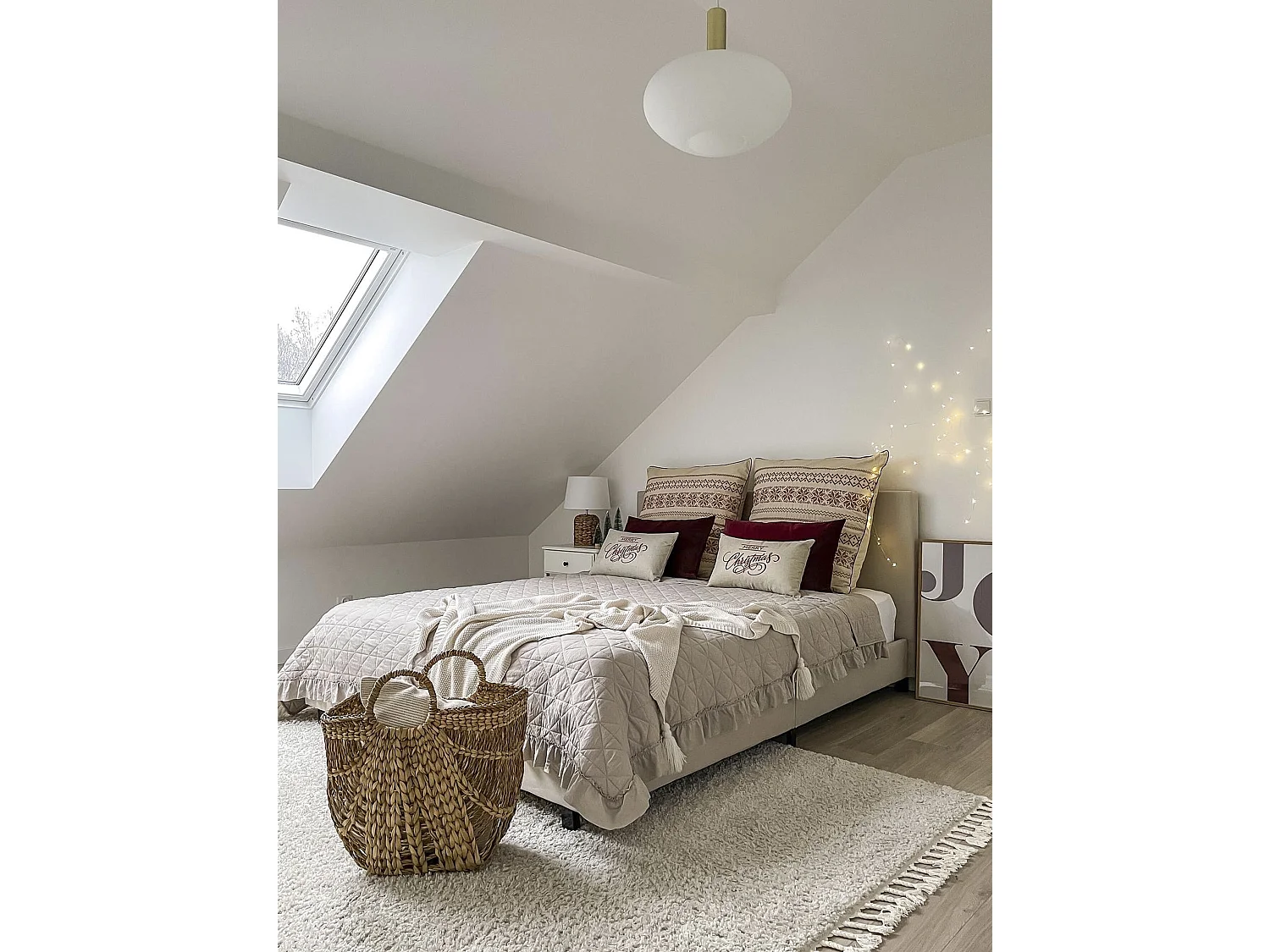 Lit avec sommier Tissu ALBI 160 x 200 cm Beige
