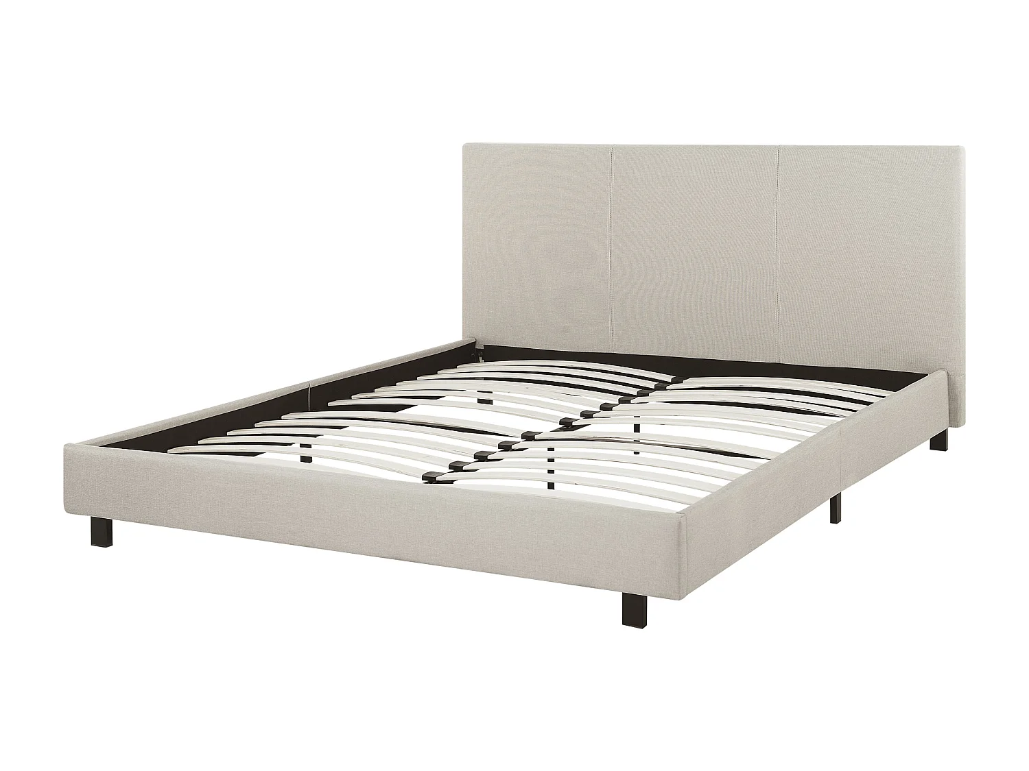 Letto Tessuto ALBI 160 x 200 cm Beige