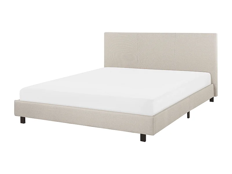 Letto Tessuto ALBI 160 x 200 cm Beige