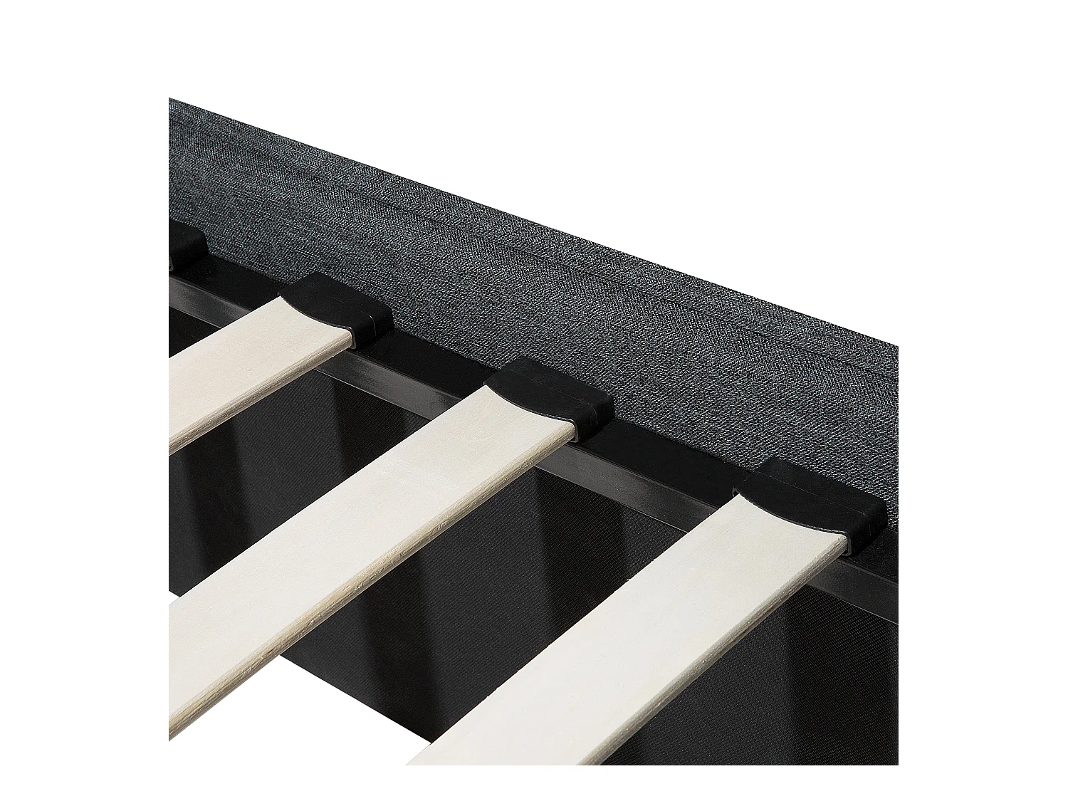 Letto Tessuto VALBONNE 160 x 200 cm Grigio scuro