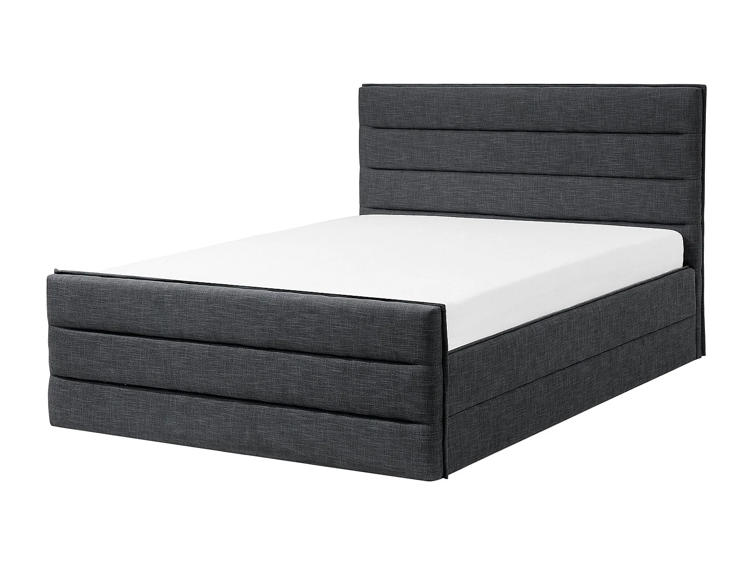 Bed Stof VALBONNE 160 x 200 cm Donkergrijs