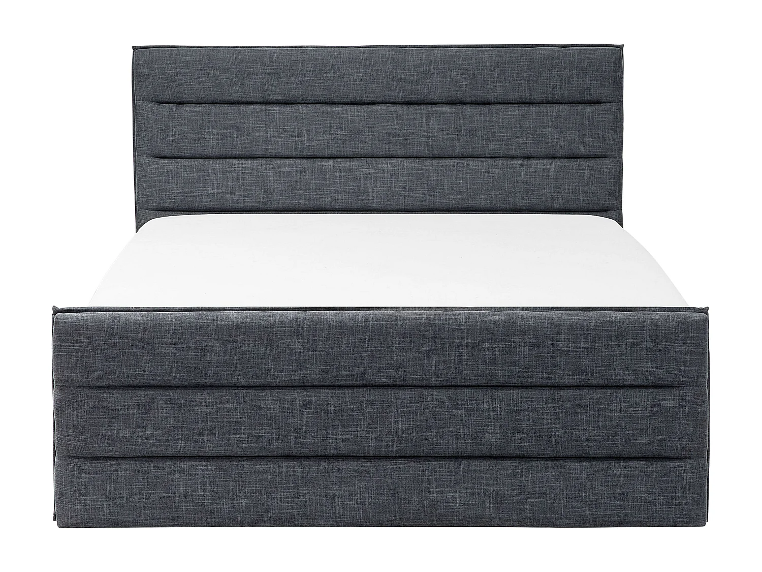 Bed Stof VALBONNE 160 x 200 cm Donkergrijs